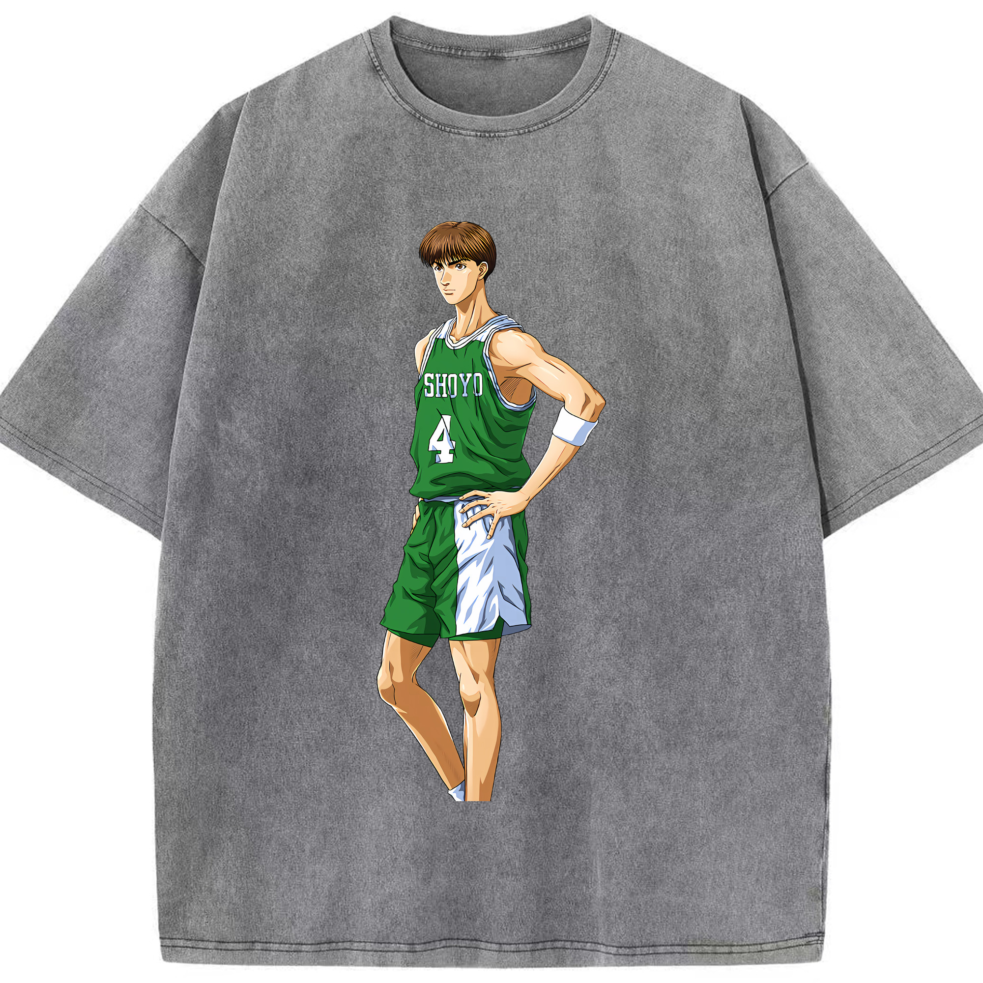 （画像用） SLAM DUNK／スラムダンク 綿100% ヴィンテージ風 半袖Tシャツ（フロントプリント）