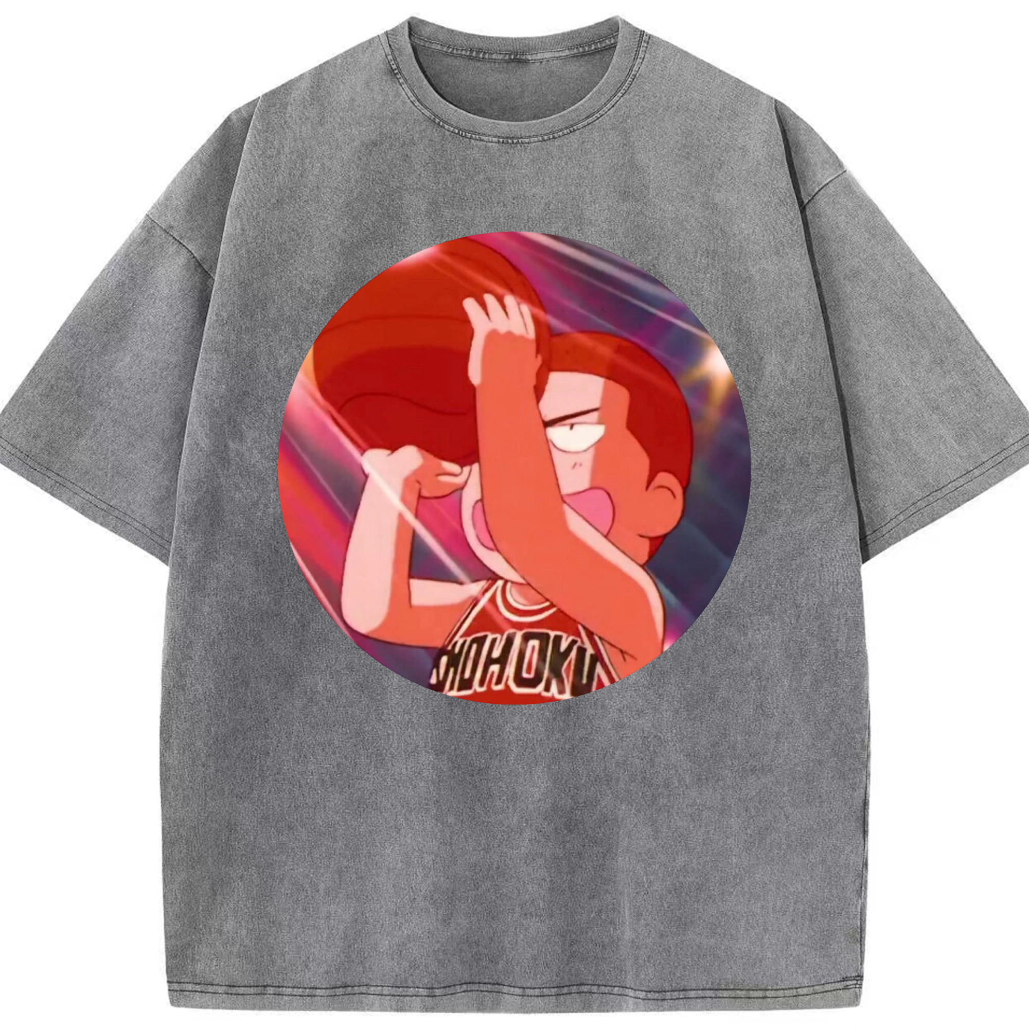 （画像用） SLAM DUNK／スラムダンク 綿100% ヴィンテージ風 半袖Tシャツ（フロントプリント）