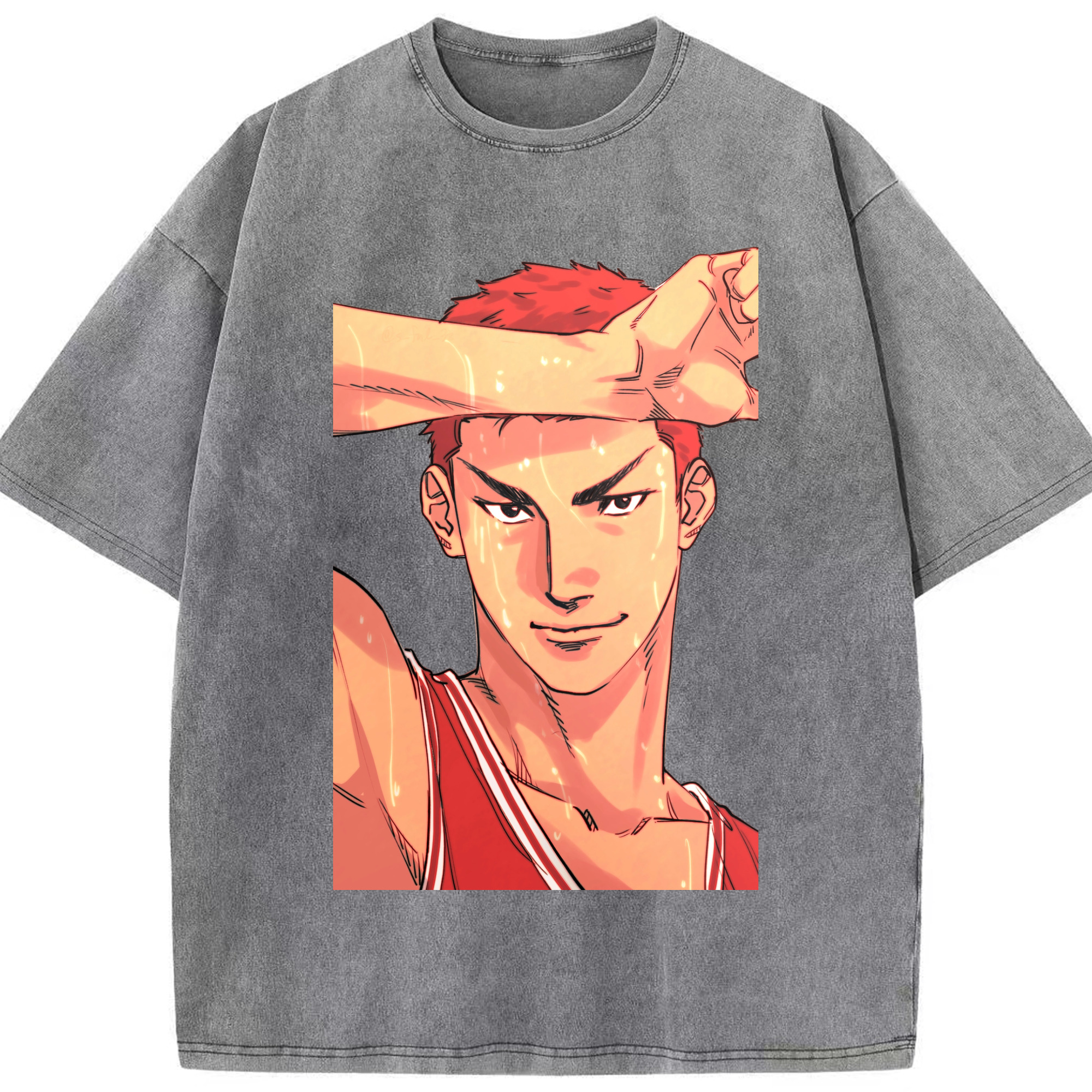 （画像用） SLAM DUNK／スラムダンク 綿100% ヴィンテージ風 半袖Tシャツ（フロントプリント）