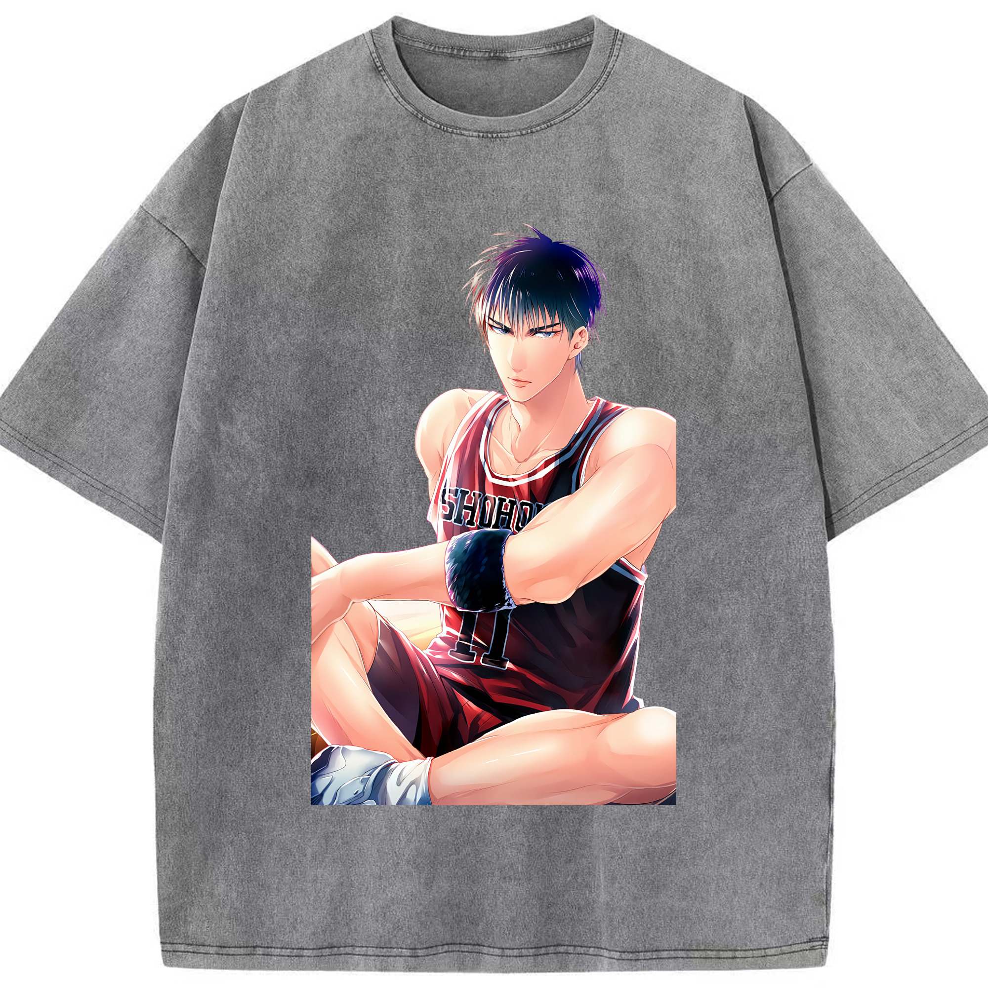 （画像用） SLAM DUNK／スラムダンク 綿100% ヴィンテージ風 半袖Tシャツ（フロントプリント）