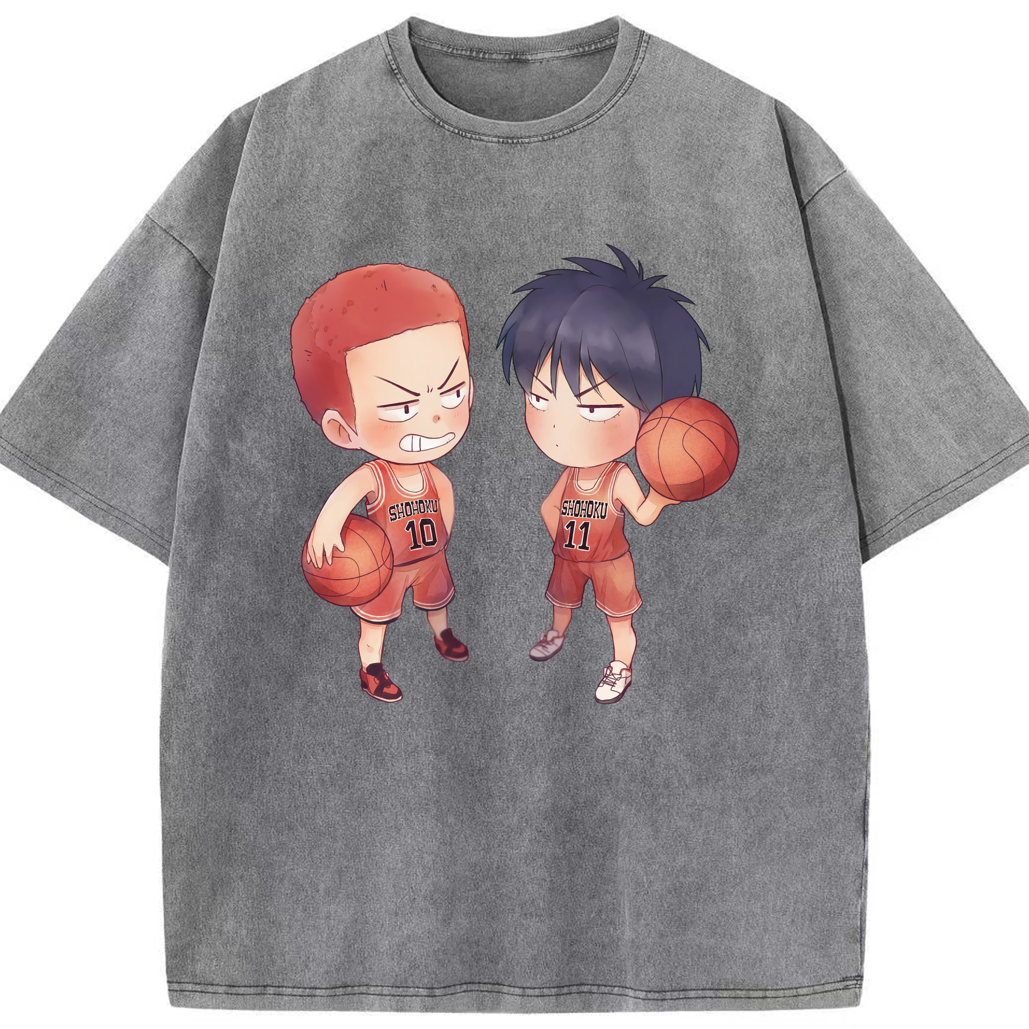 （画像用） SLAM DUNK／スラムダンク 綿100% ヴィンテージ風 半袖Tシャツ（フロントプリント）