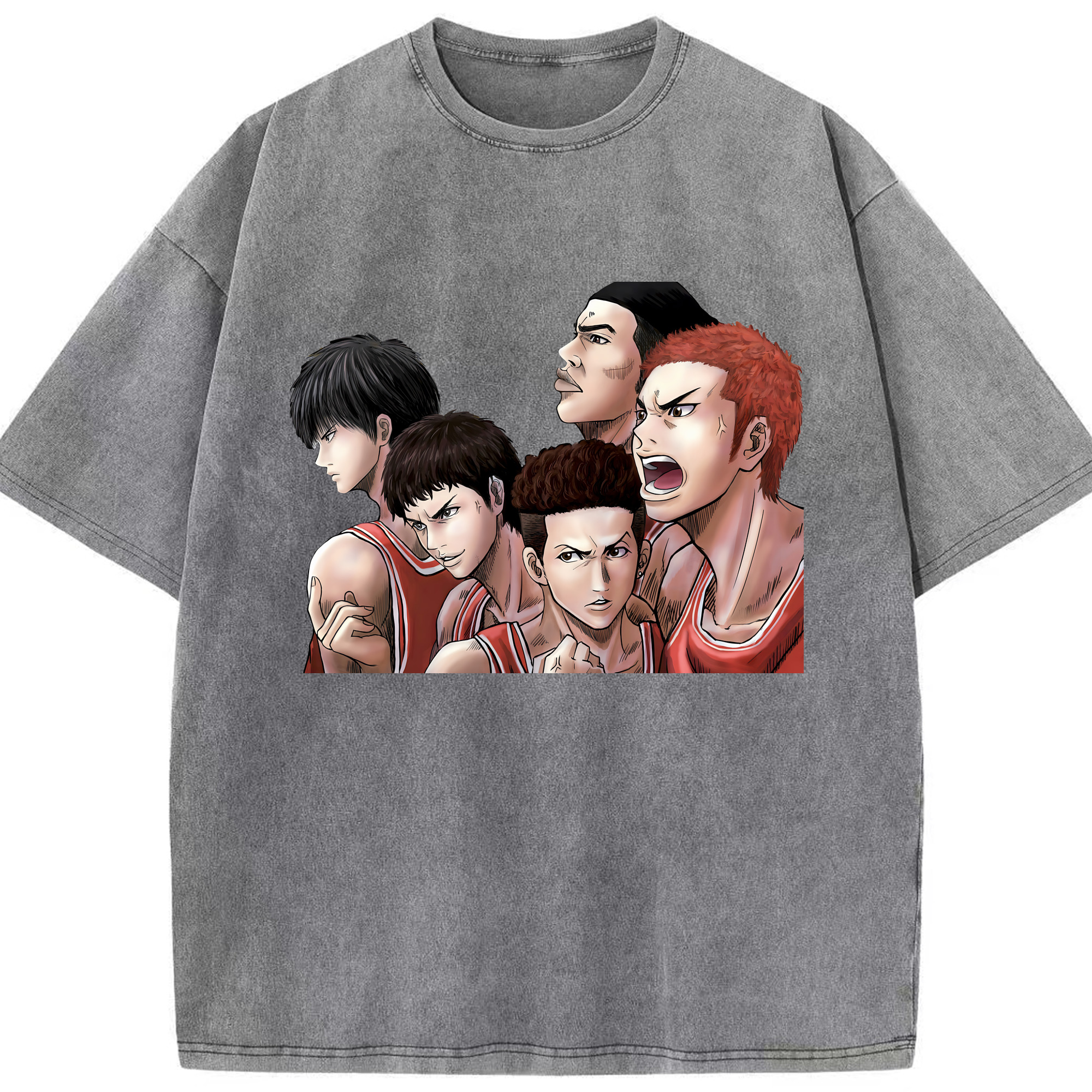 （画像用） SLAM DUNK／スラムダンク 綿100% ヴィンテージ風 半袖Tシャツ（フロントプリント）