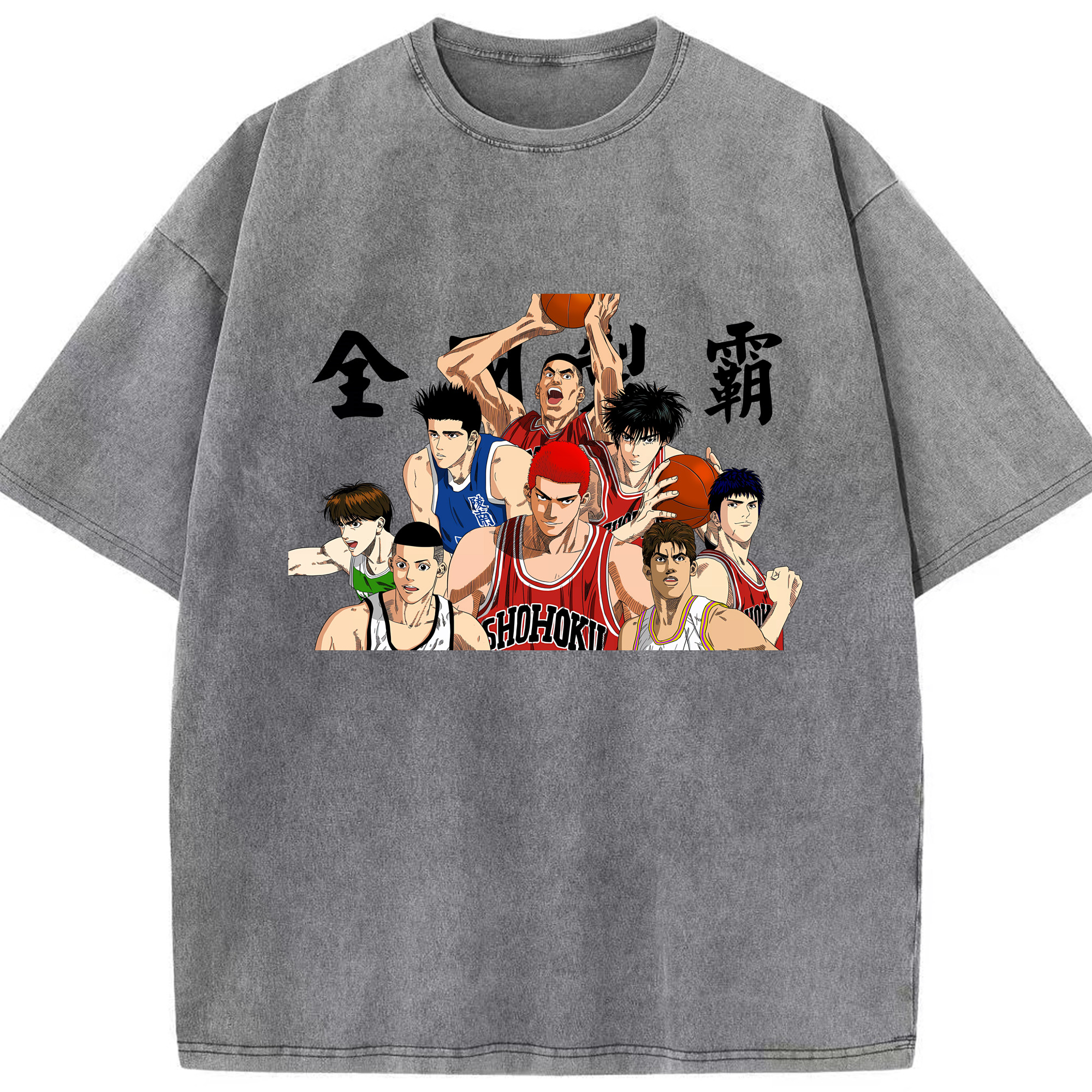 （画像用） SLAM DUNK／スラムダンク 綿100% ヴィンテージ風 半袖Tシャツ（フロントプリント）
