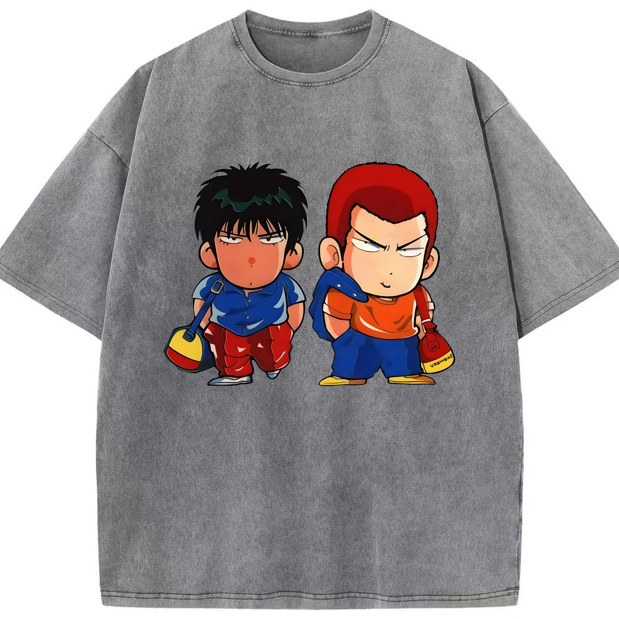 （画像用） SLAM DUNK／スラムダンク 綿100% ヴィンテージ風 半袖Tシャツ（フロントプリント）