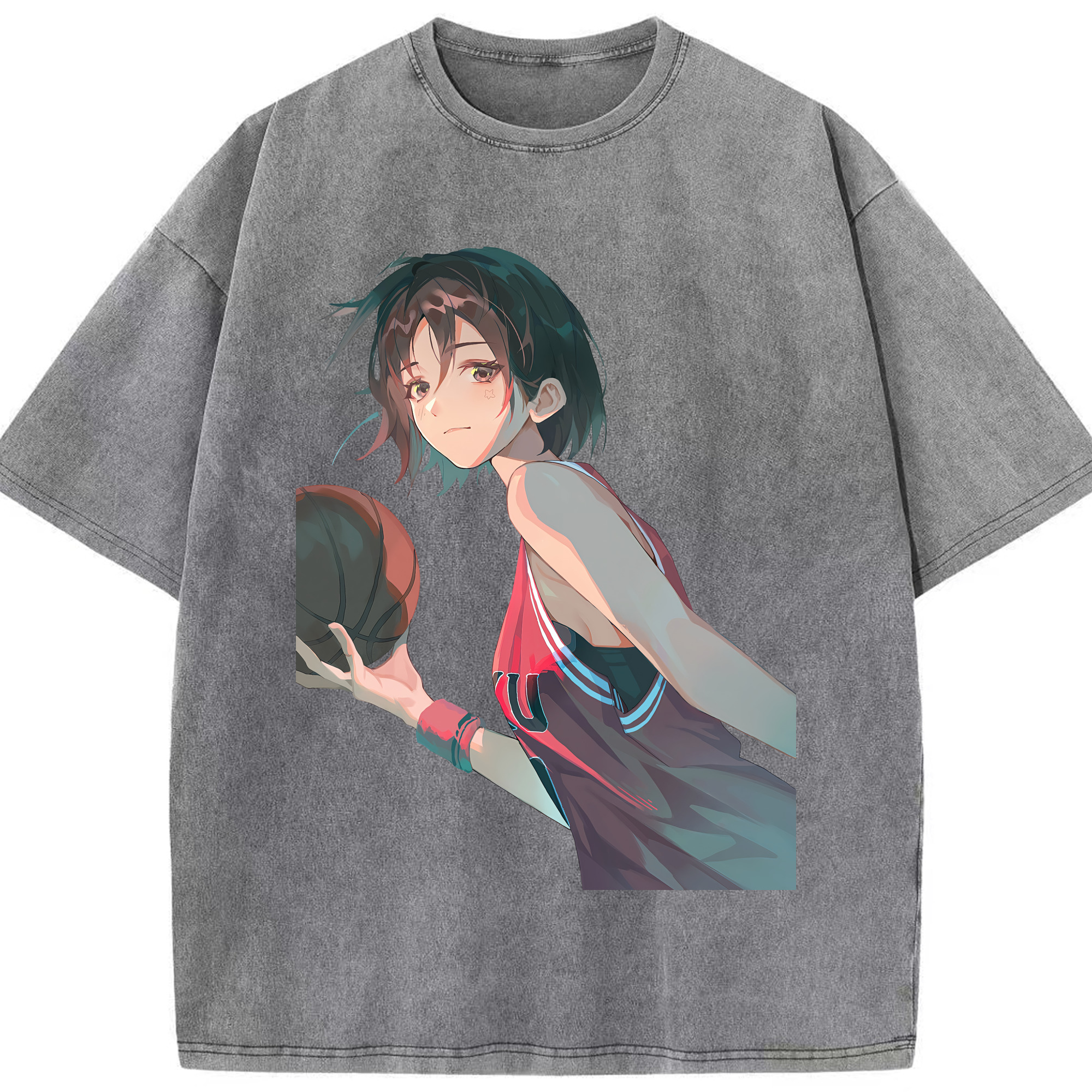 （画像用） SLAM DUNK／スラムダンク 綿100% ヴィンテージ風 半袖Tシャツ（フロントプリント）