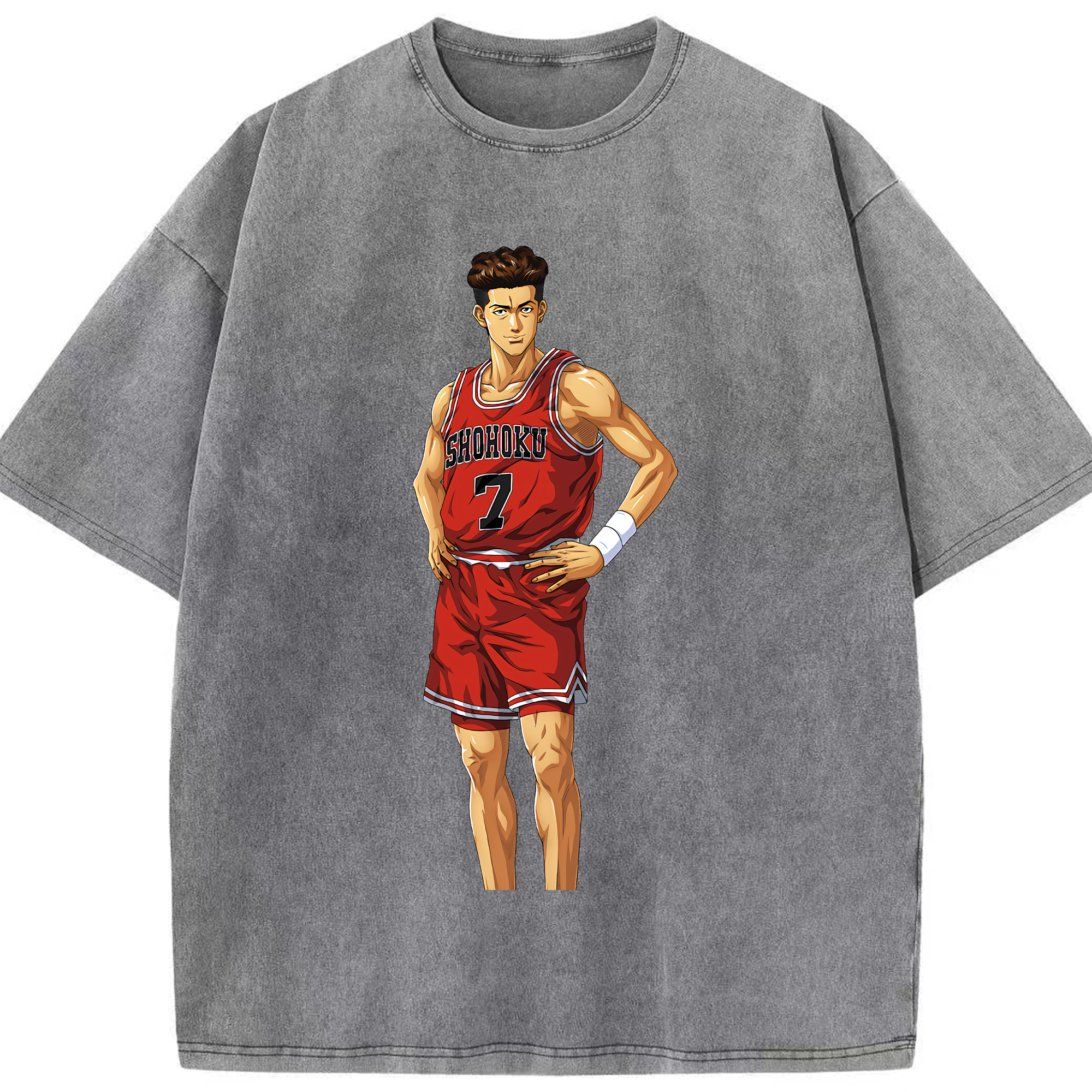 （画像用） SLAM DUNK／スラムダンク 綿100% ヴィンテージ風 半袖Tシャツ（フロントプリント）