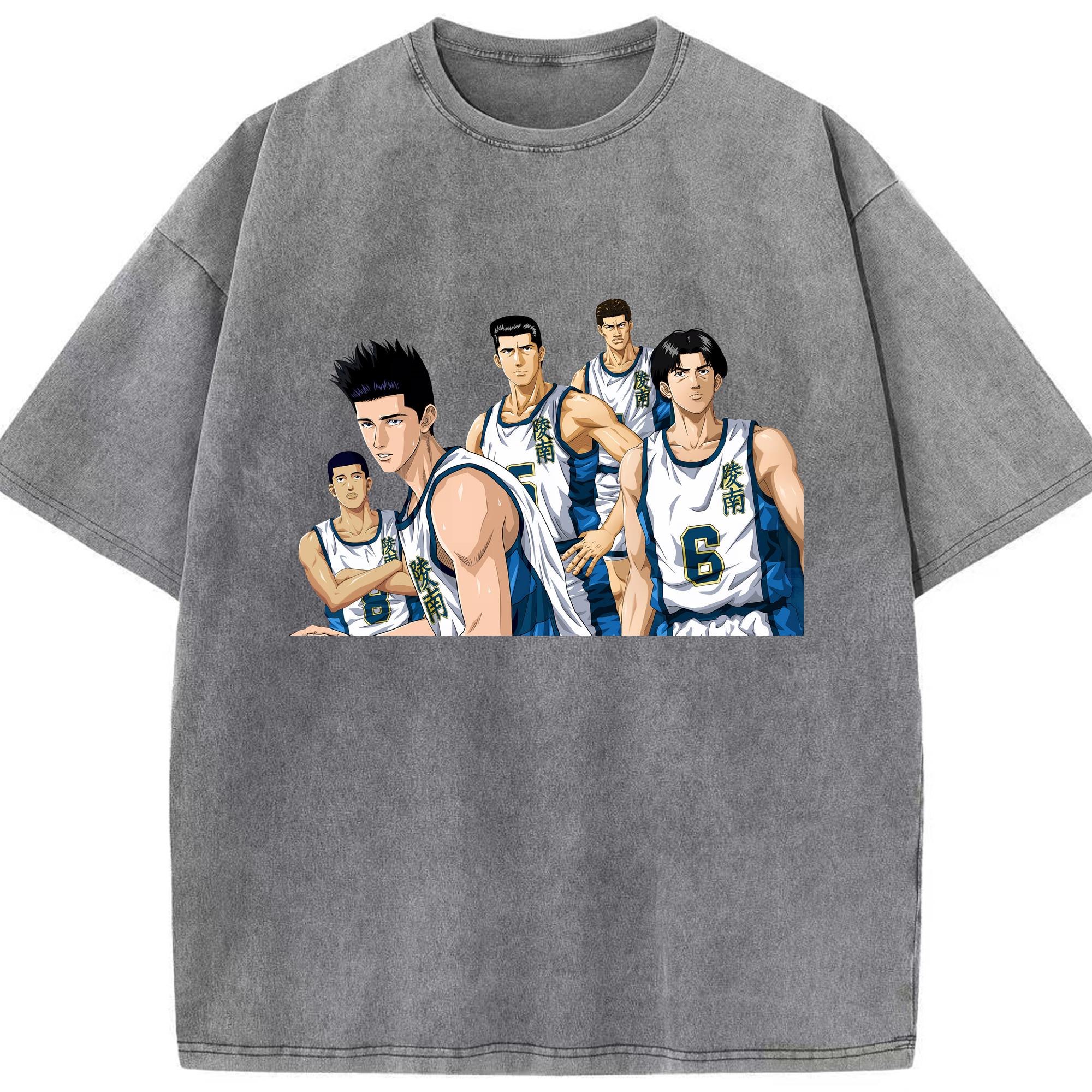 （画像用） SLAM DUNK／スラムダンク 綿100% ヴィンテージ風 半袖Tシャツ（フロントプリント）