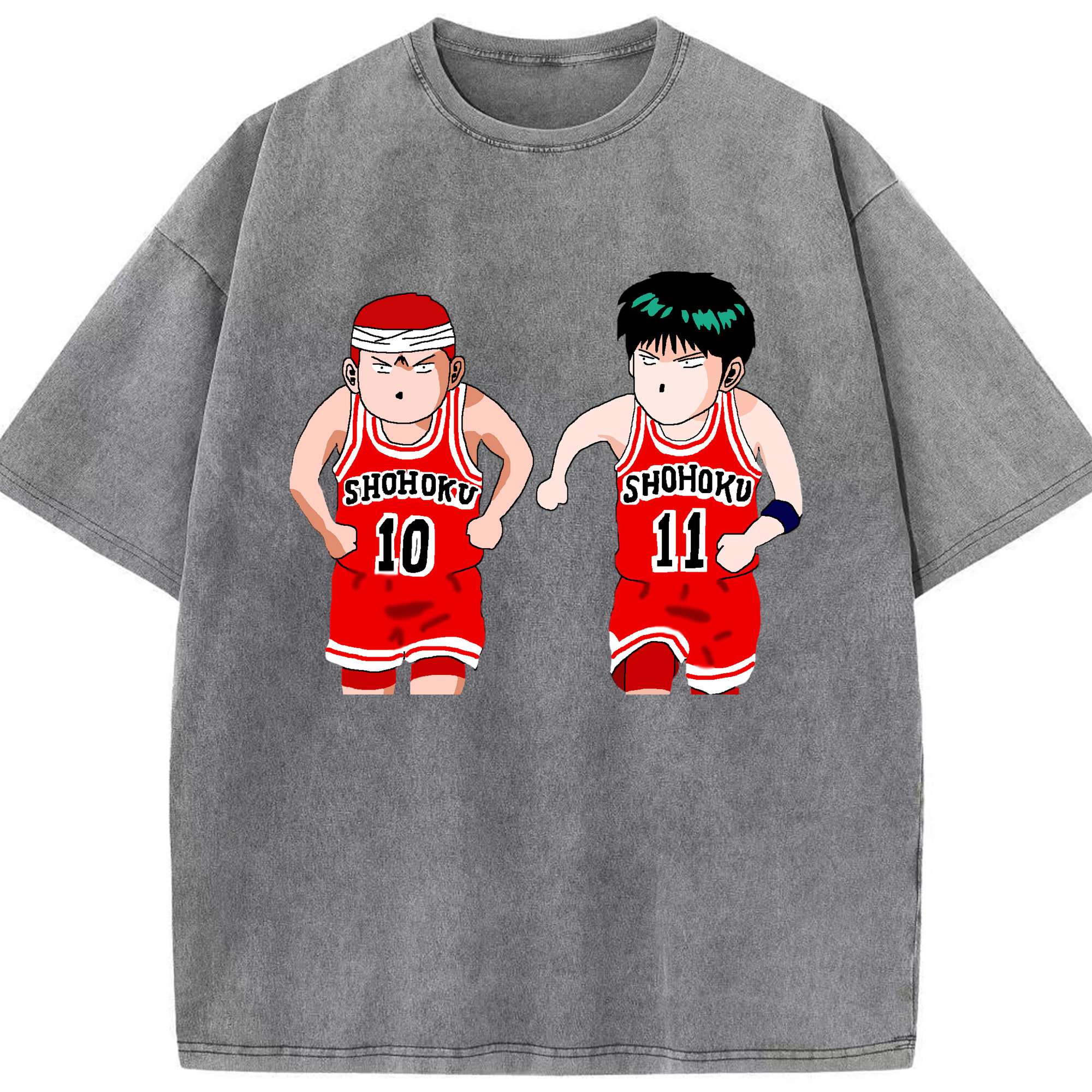（画像用） SLAM DUNK／スラムダンク 綿100% ヴィンテージ風 半袖Tシャツ（フロントプリント）