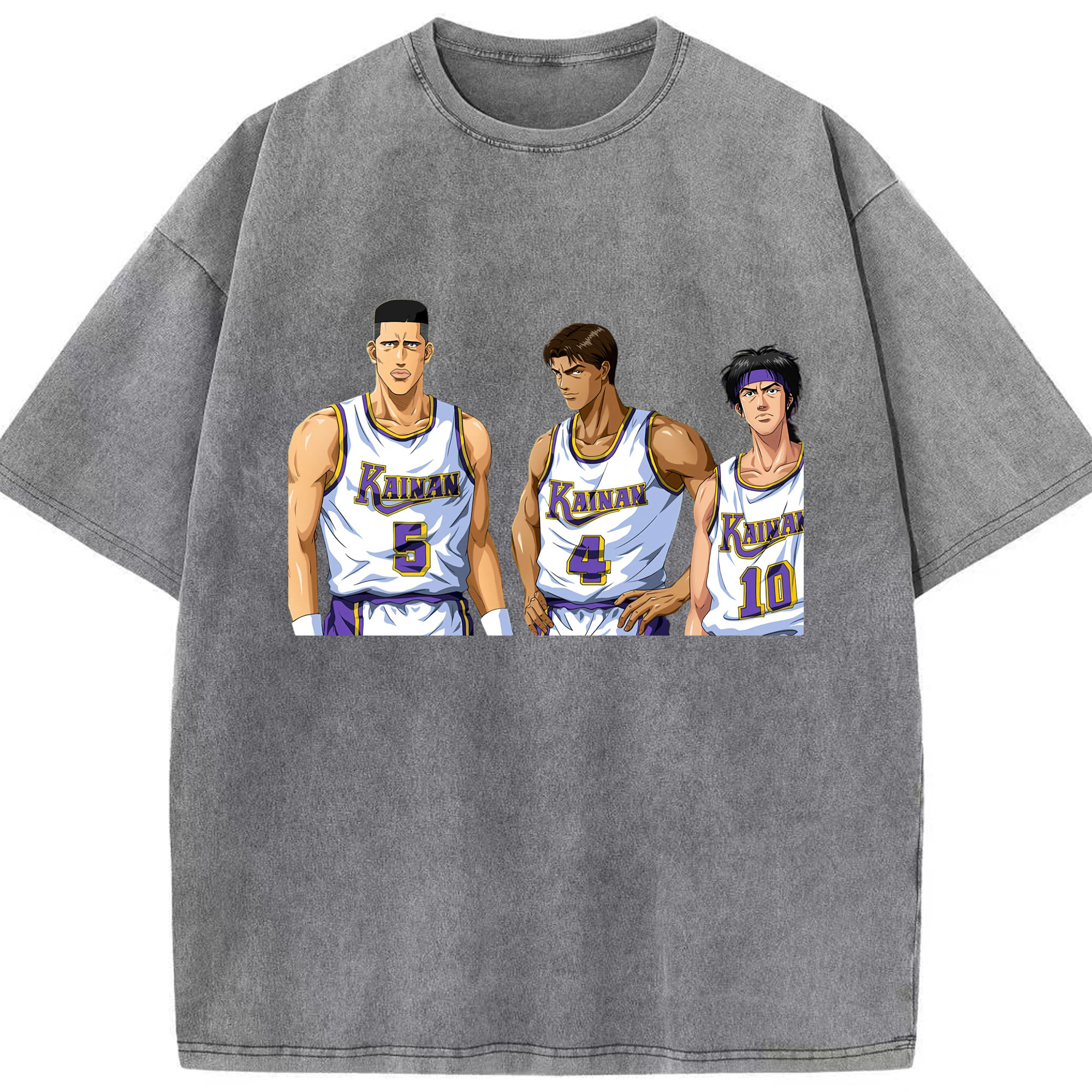 （画像用） SLAM DUNK／スラムダンク 綿100% ヴィンテージ風 半袖Tシャツ（フロントプリント）