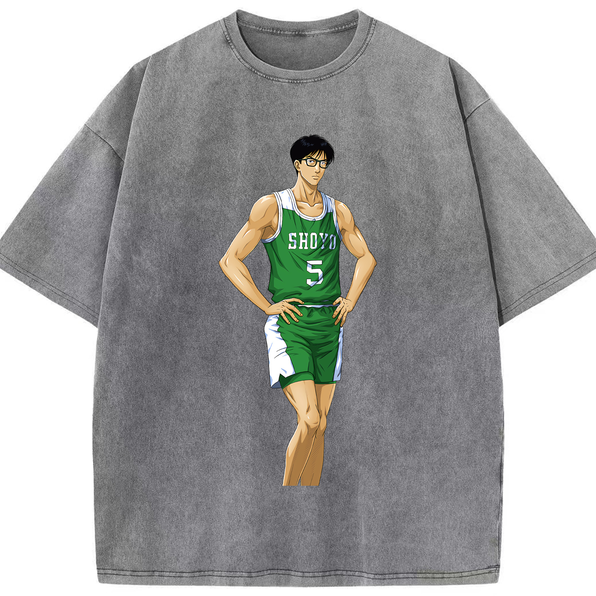 （画像用） SLAM DUNK／スラムダンク 綿100% ヴィンテージ風 半袖Tシャツ（フロントプリント）