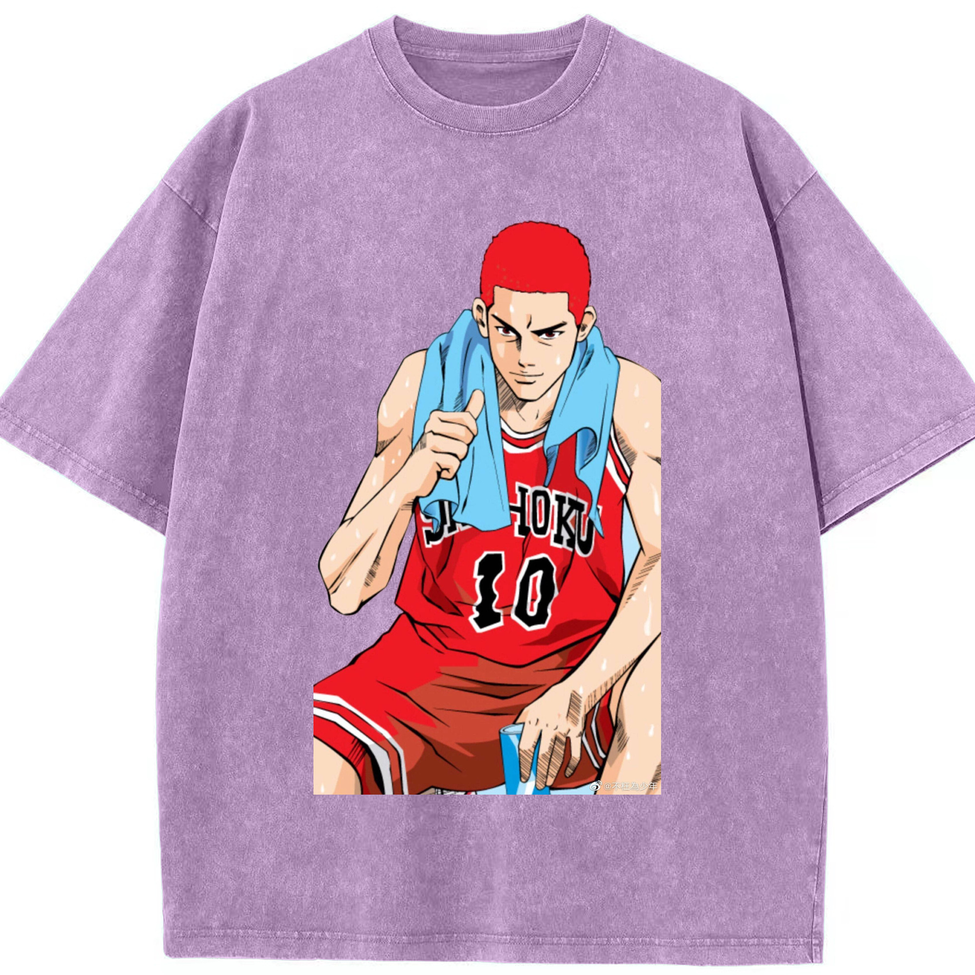 （画像用） SLAM DUNK／スラムダンク 綿100% ヴィンテージ風 半袖Tシャツ（フロントプリント）