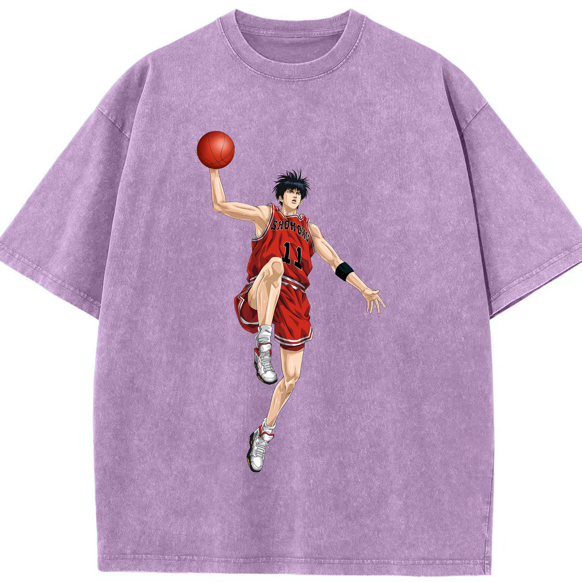 （画像用） SLAM DUNK／スラムダンク 綿100% ヴィンテージ風 半袖Tシャツ（フロントプリント）
