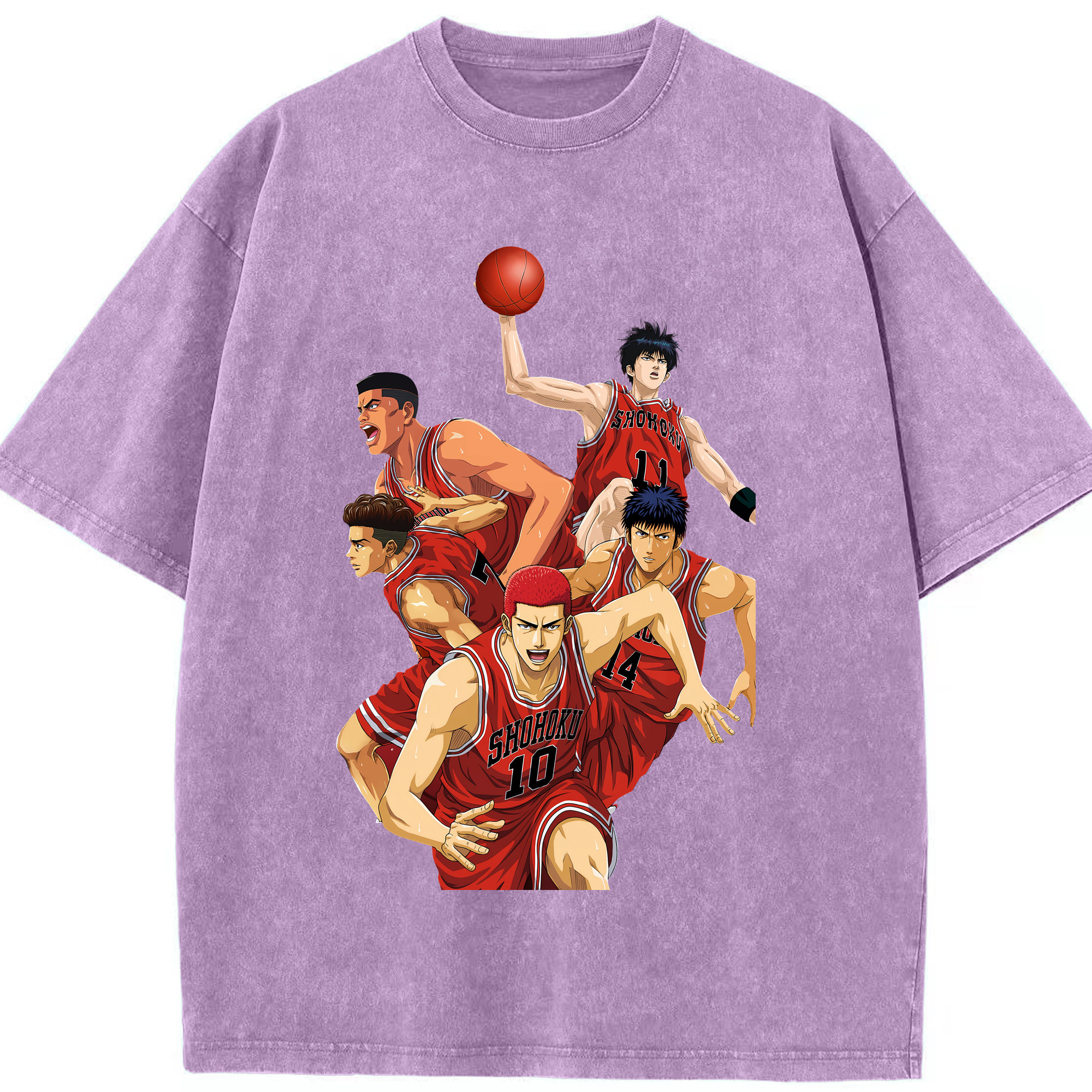 （画像用） SLAM DUNK／スラムダンク 綿100% ヴィンテージ風 半袖Tシャツ（フロントプリント）