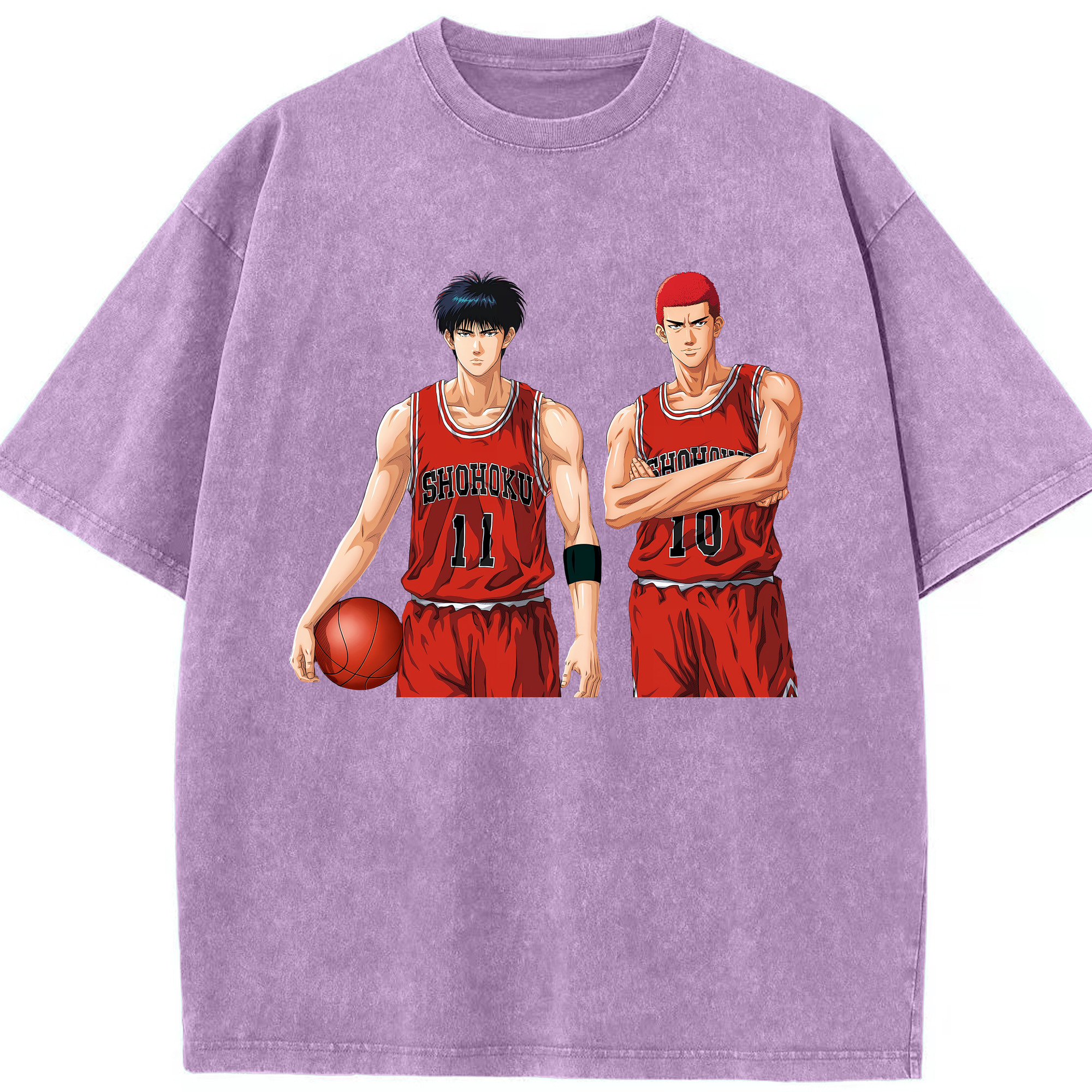 （画像用） SLAM DUNK／スラムダンク 綿100% ヴィンテージ風 半袖Tシャツ（フロントプリント）