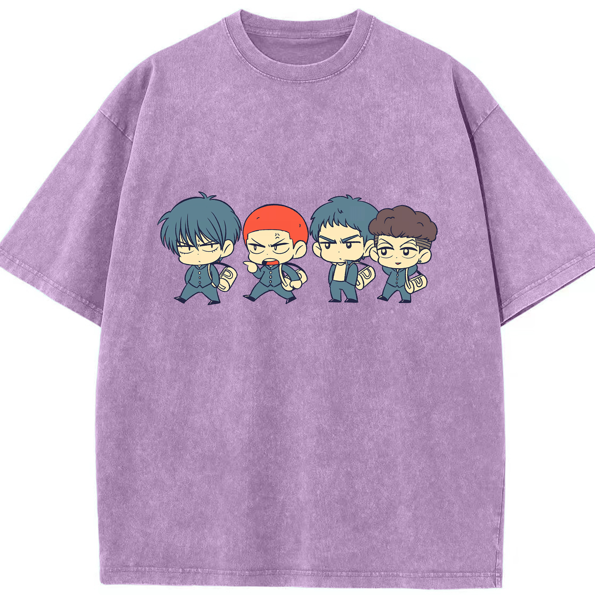 （画像用） SLAM DUNK／スラムダンク 綿100% ヴィンテージ風 半袖Tシャツ（フロントプリント）