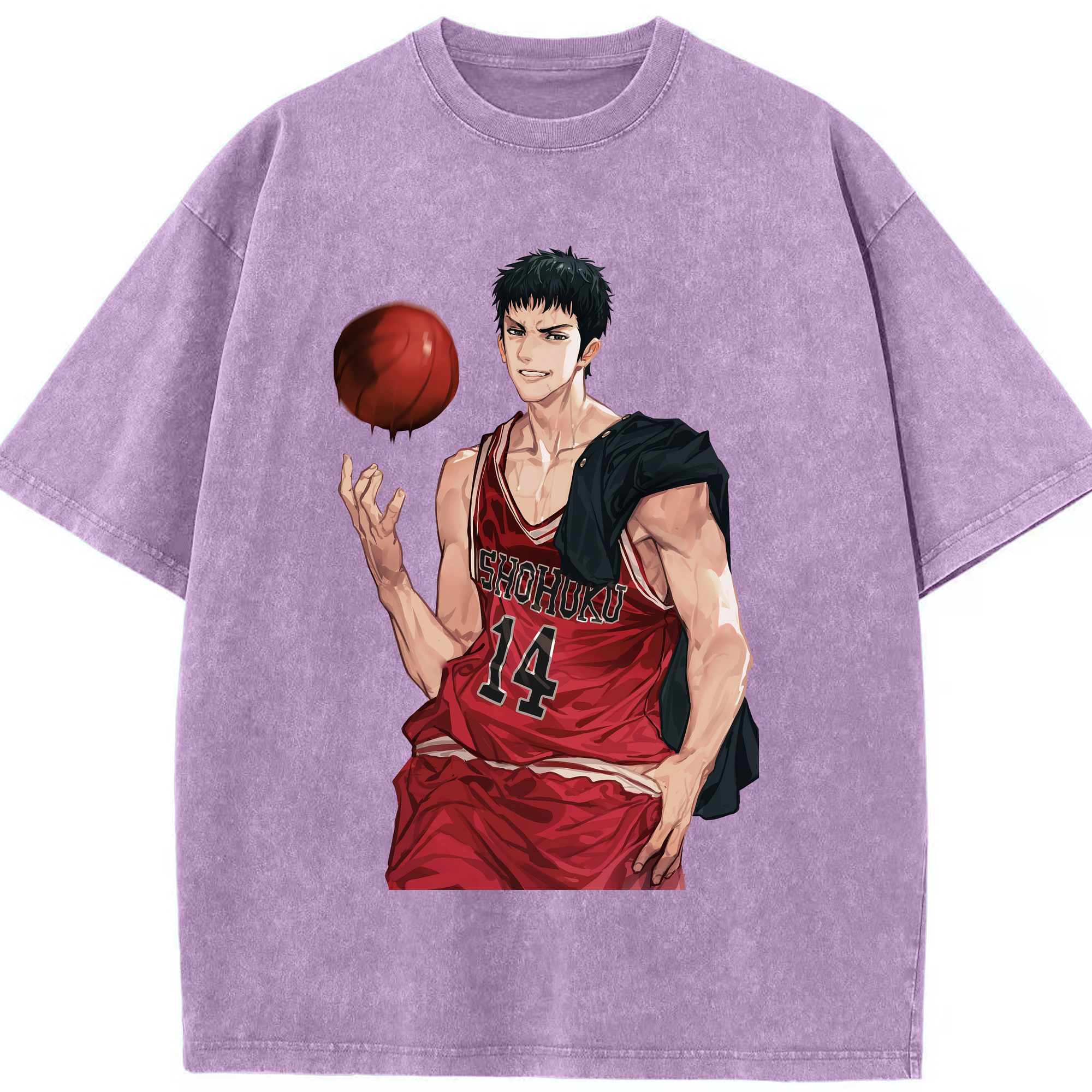 （画像用） SLAM DUNK／スラムダンク 綿100% ヴィンテージ風 半袖Tシャツ（フロントプリント）
