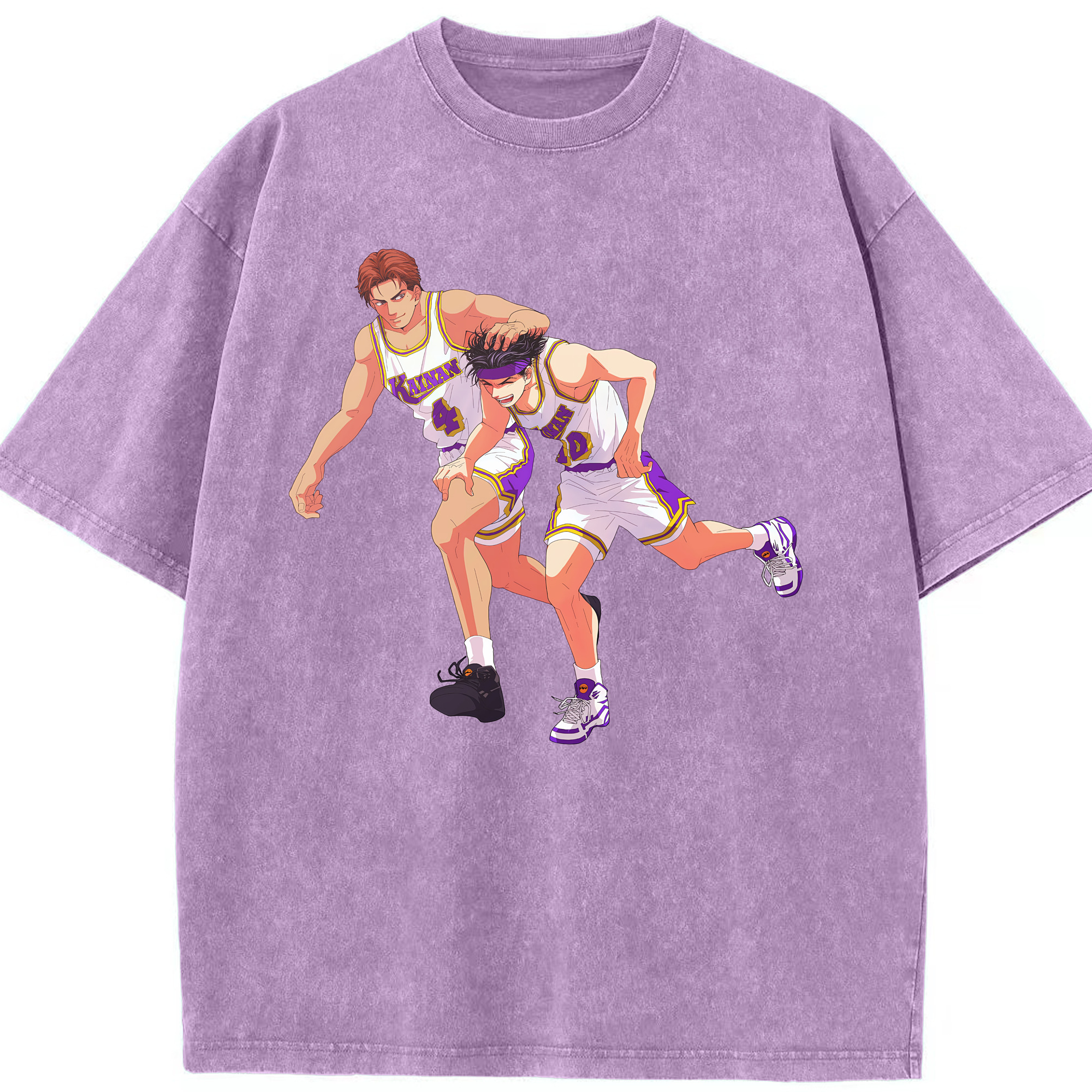 （画像用） SLAM DUNK／スラムダンク 綿100% ヴィンテージ風 半袖Tシャツ（フロントプリント）