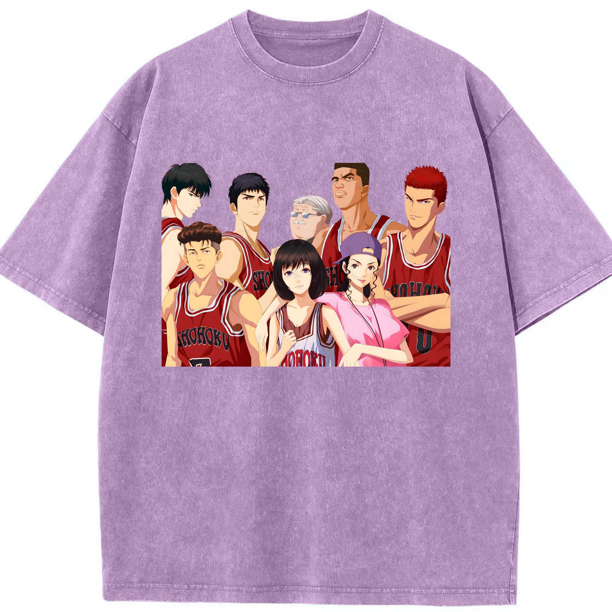 （画像用） SLAM DUNK／スラムダンク 綿100% ヴィンテージ風 半袖Tシャツ（フロントプリント）