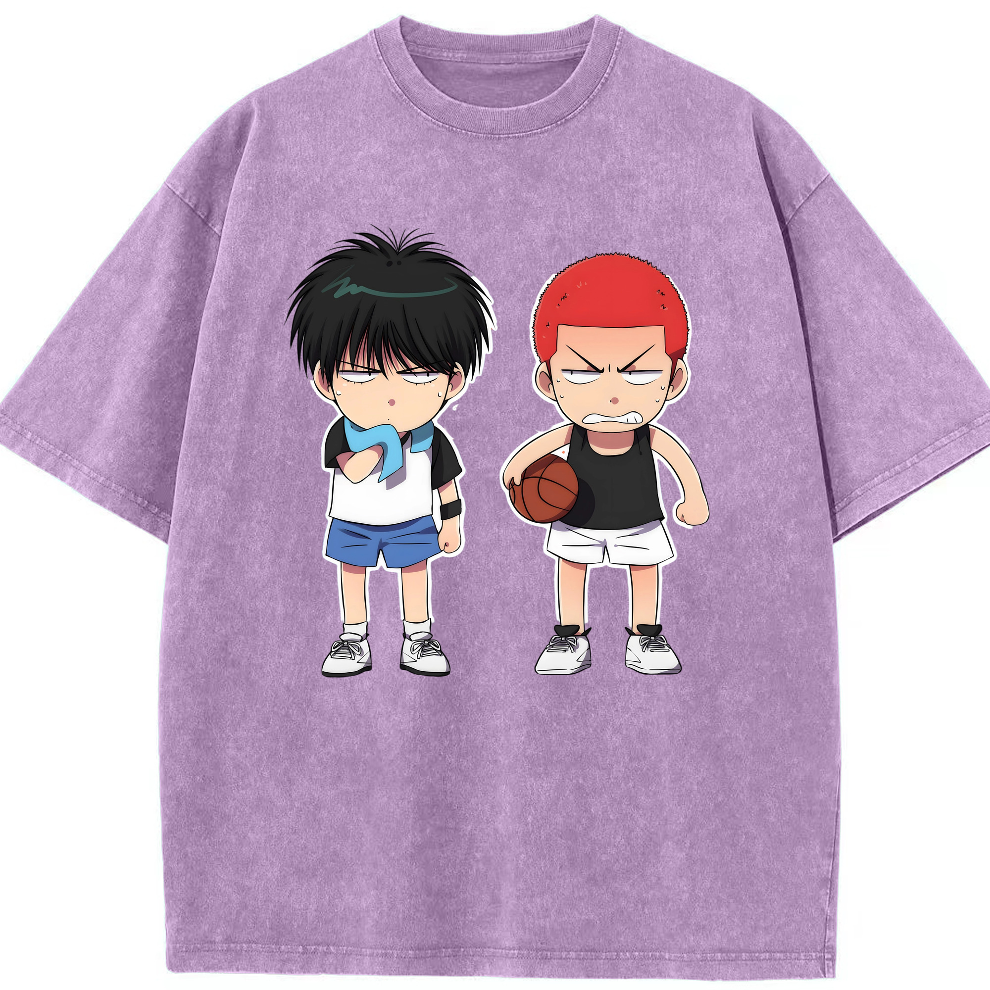 （画像用） SLAM DUNK／スラムダンク 綿100% ヴィンテージ風 半袖Tシャツ（フロントプリント）