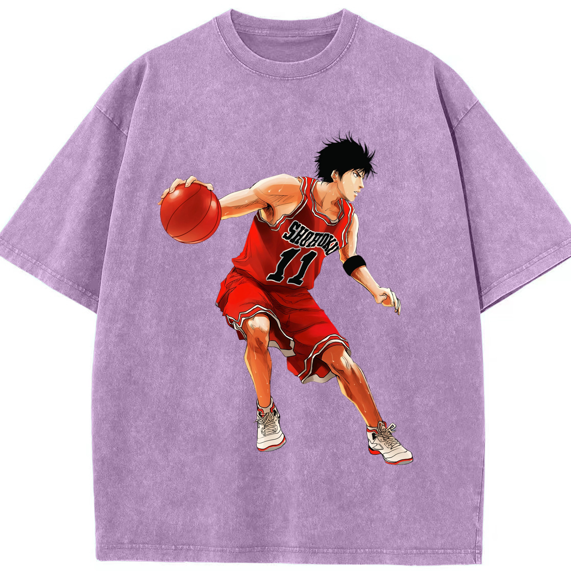 （画像用） SLAM DUNK／スラムダンク 綿100% ヴィンテージ風 半袖Tシャツ（フロントプリント）