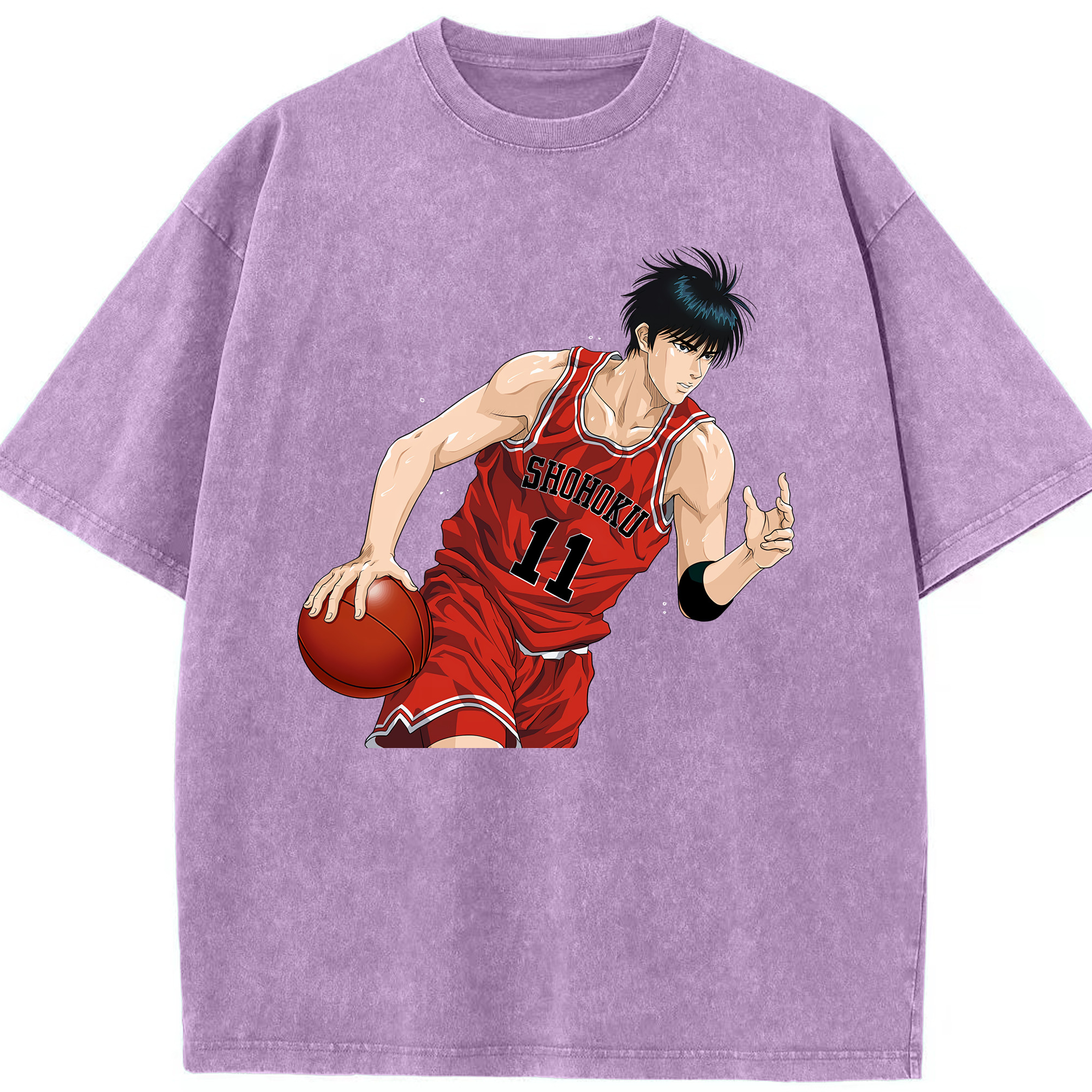 （画像用） SLAM DUNK／スラムダンク 綿100% ヴィンテージ風 半袖Tシャツ（フロントプリント）