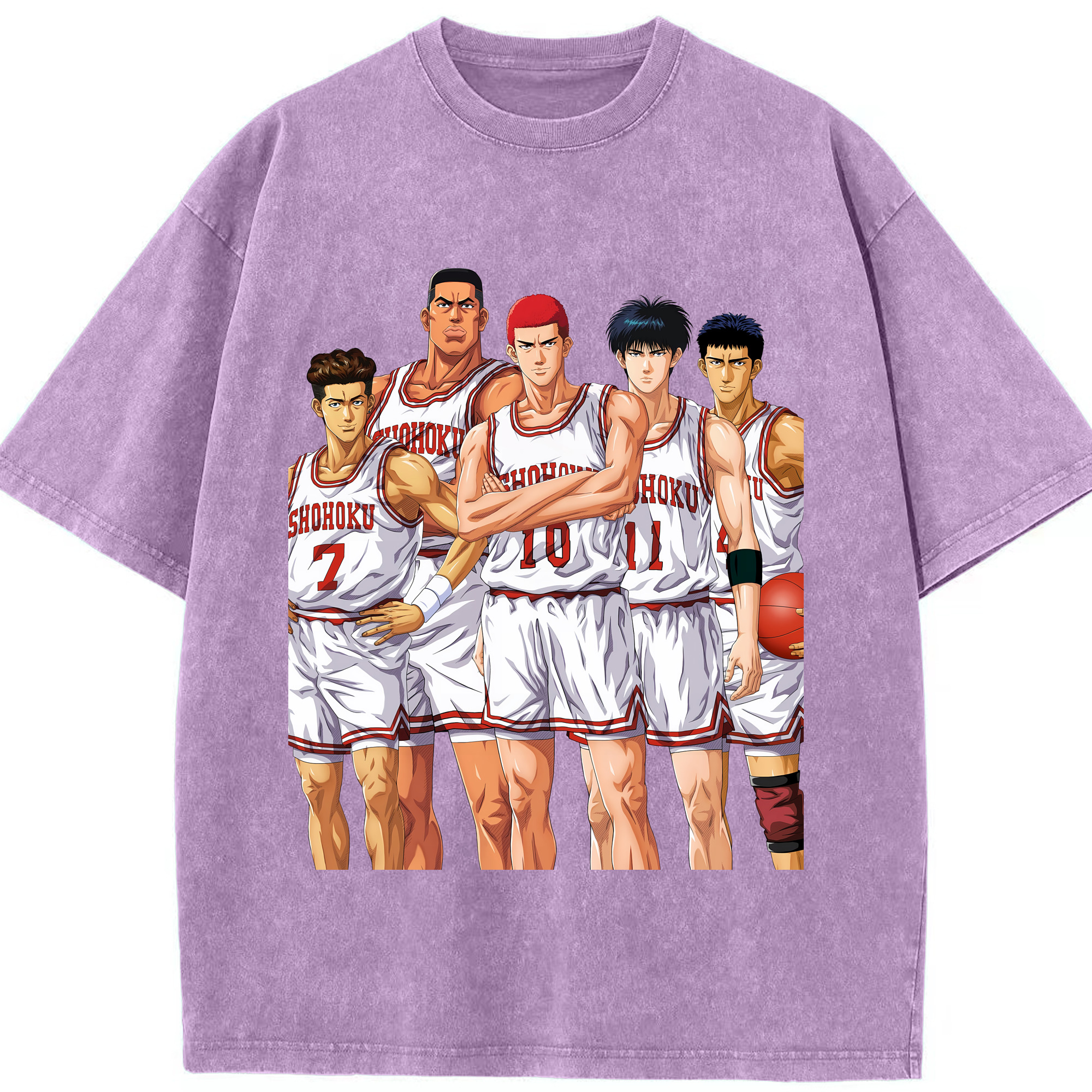 （画像用） SLAM DUNK／スラムダンク 綿100% ヴィンテージ風 半袖Tシャツ（フロントプリント）