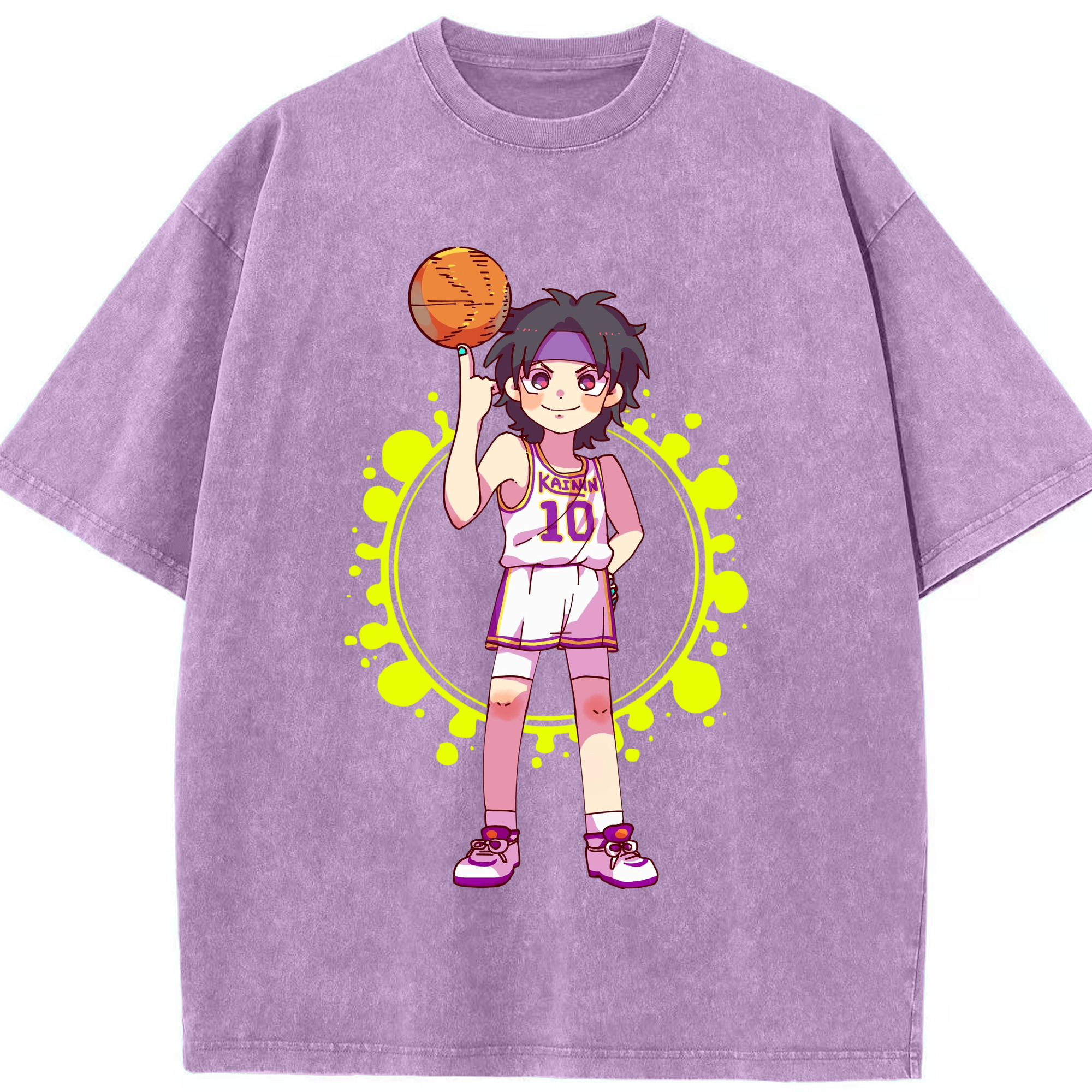（画像用） SLAM DUNK／スラムダンク 綿100% ヴィンテージ風 半袖Tシャツ（フロントプリント）