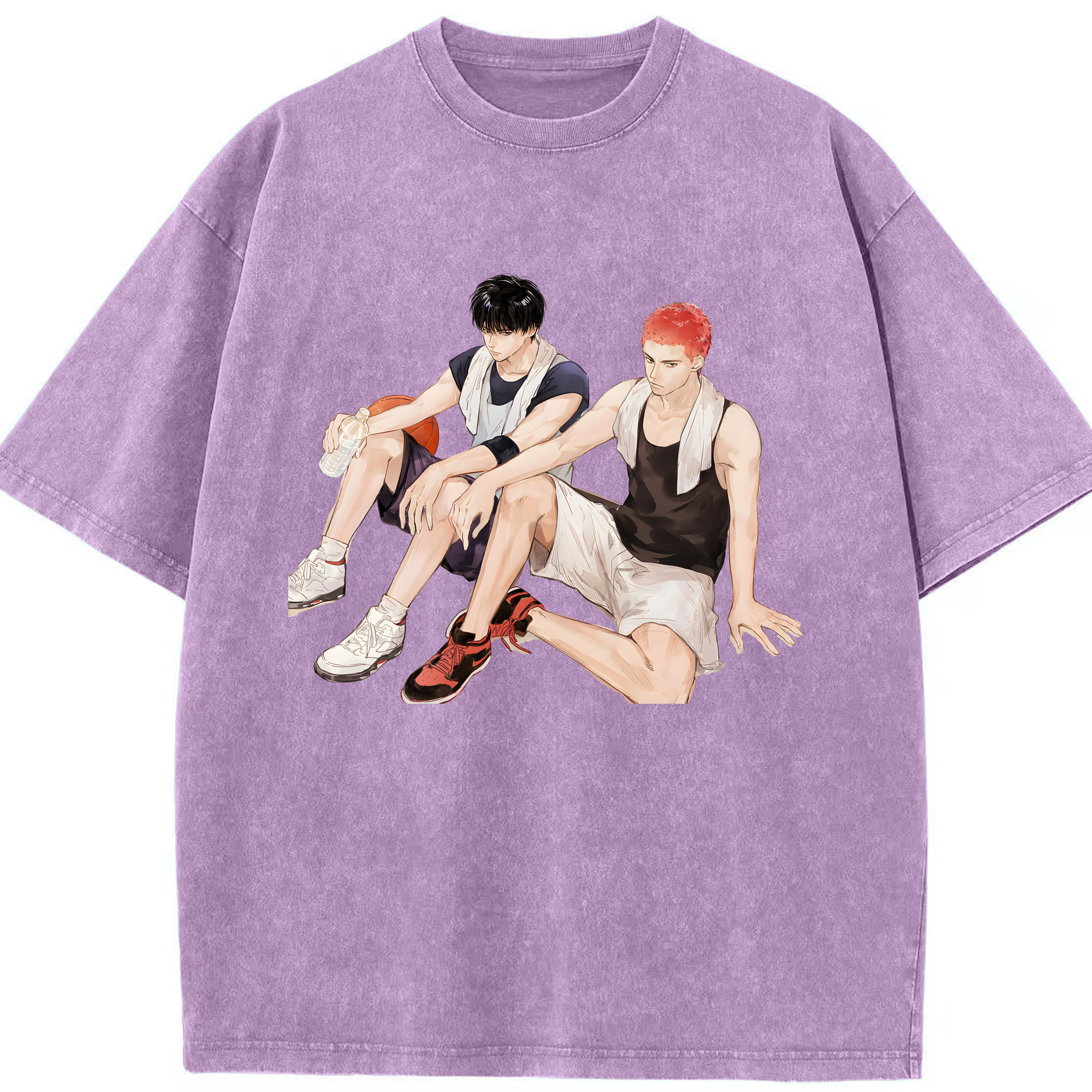（画像用） SLAM DUNK／スラムダンク 綿100% ヴィンテージ風 半袖Tシャツ（フロントプリント）