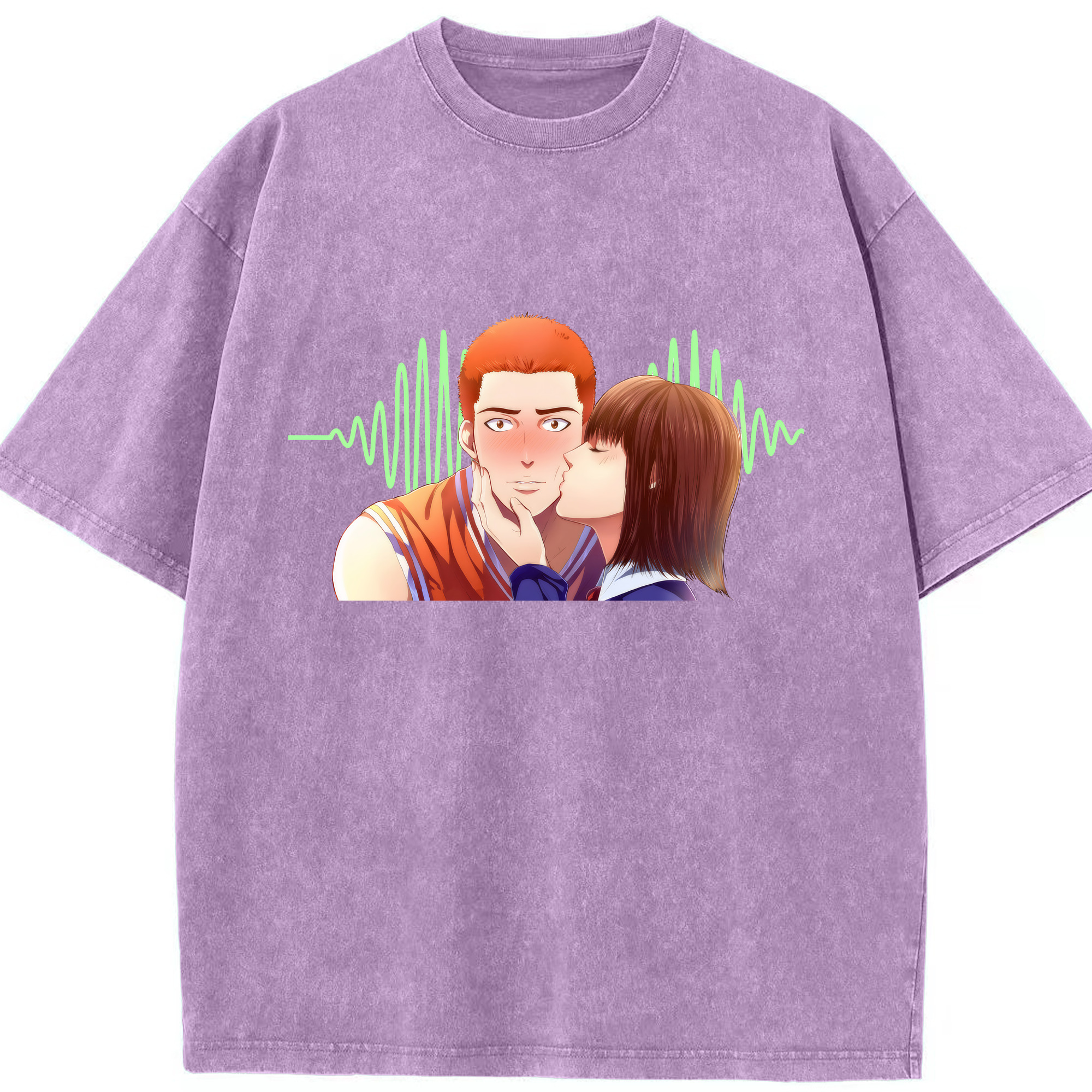 （画像用） SLAM DUNK／スラムダンク 綿100% ヴィンテージ風 半袖Tシャツ（フロントプリント）