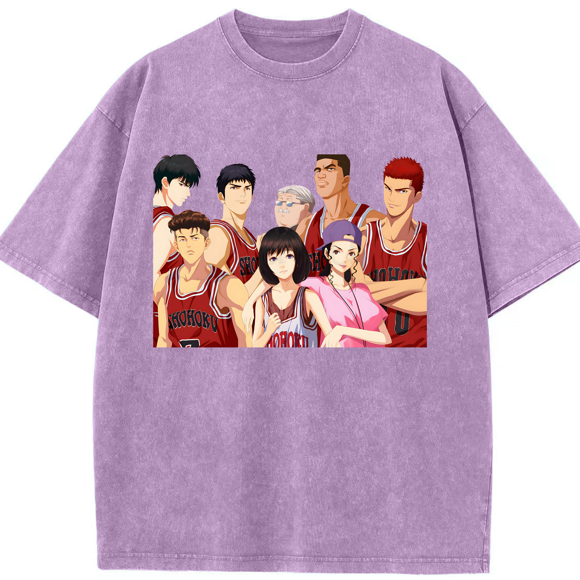 （画像用） SLAM DUNK／スラムダンク 綿100% ヴィンテージ風 半袖Tシャツ（フロントプリント）