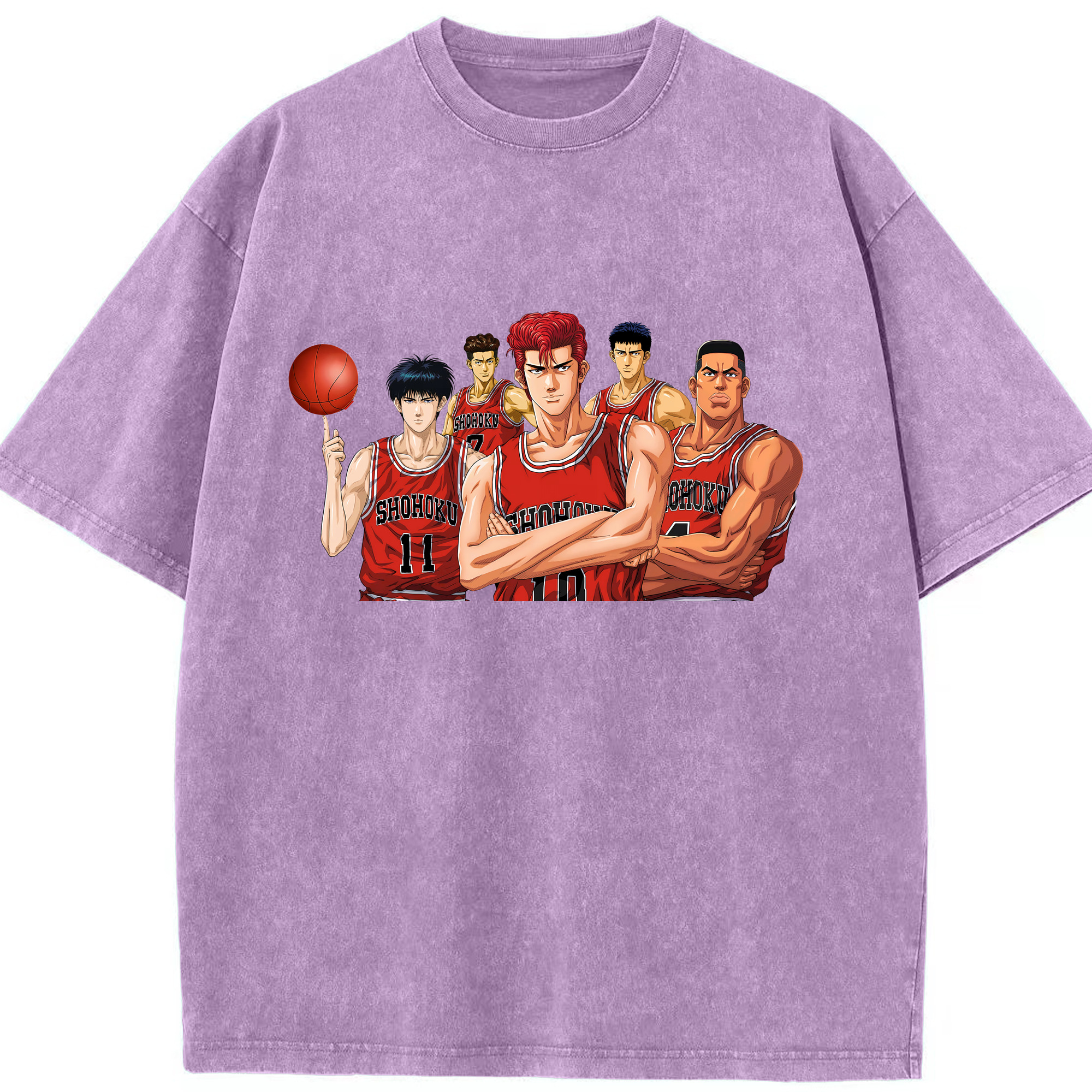 （画像用） SLAM DUNK／スラムダンク 綿100% ヴィンテージ風 半袖Tシャツ（フロントプリント）