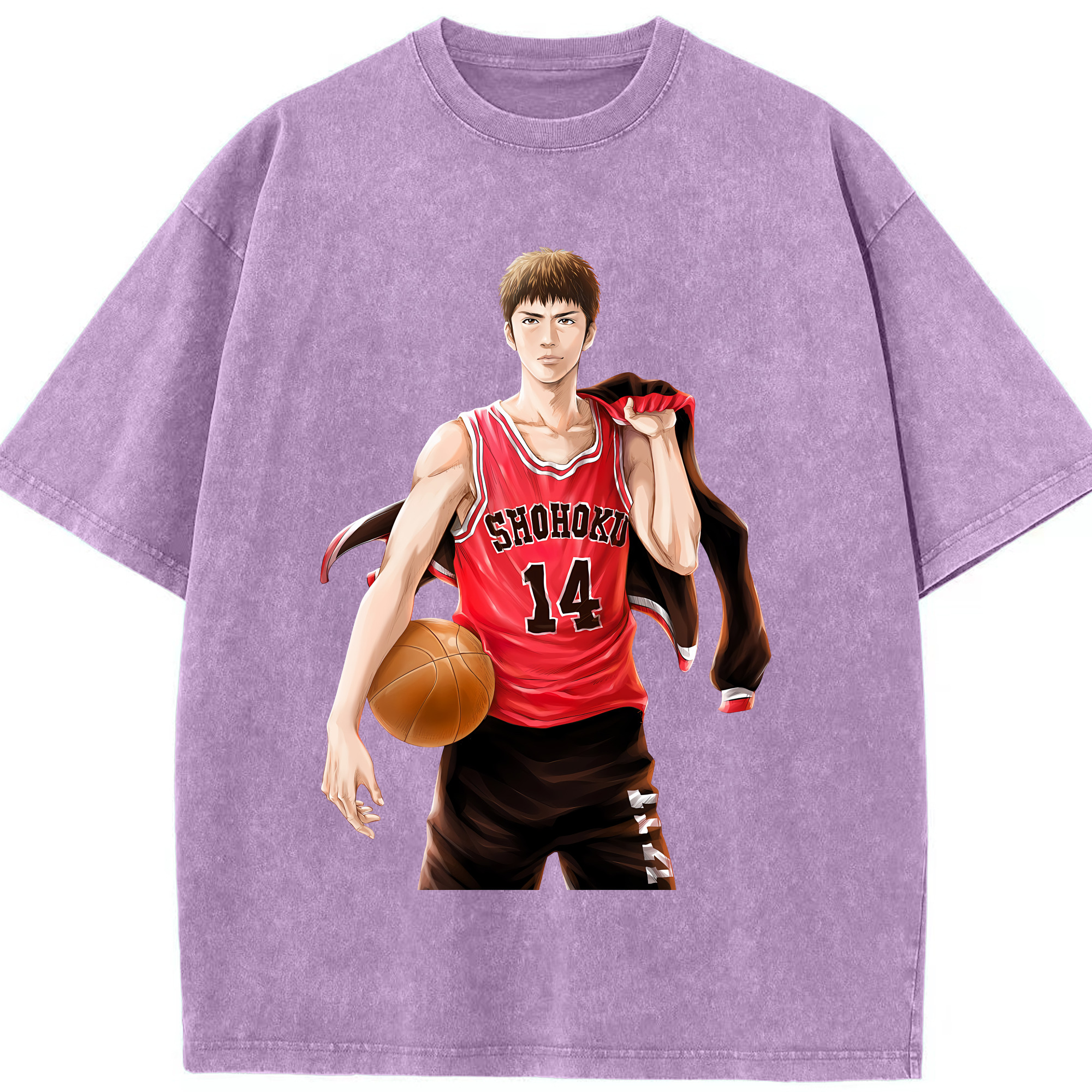 （画像用） SLAM DUNK／スラムダンク 綿100% ヴィンテージ風 半袖Tシャツ（フロントプリント）