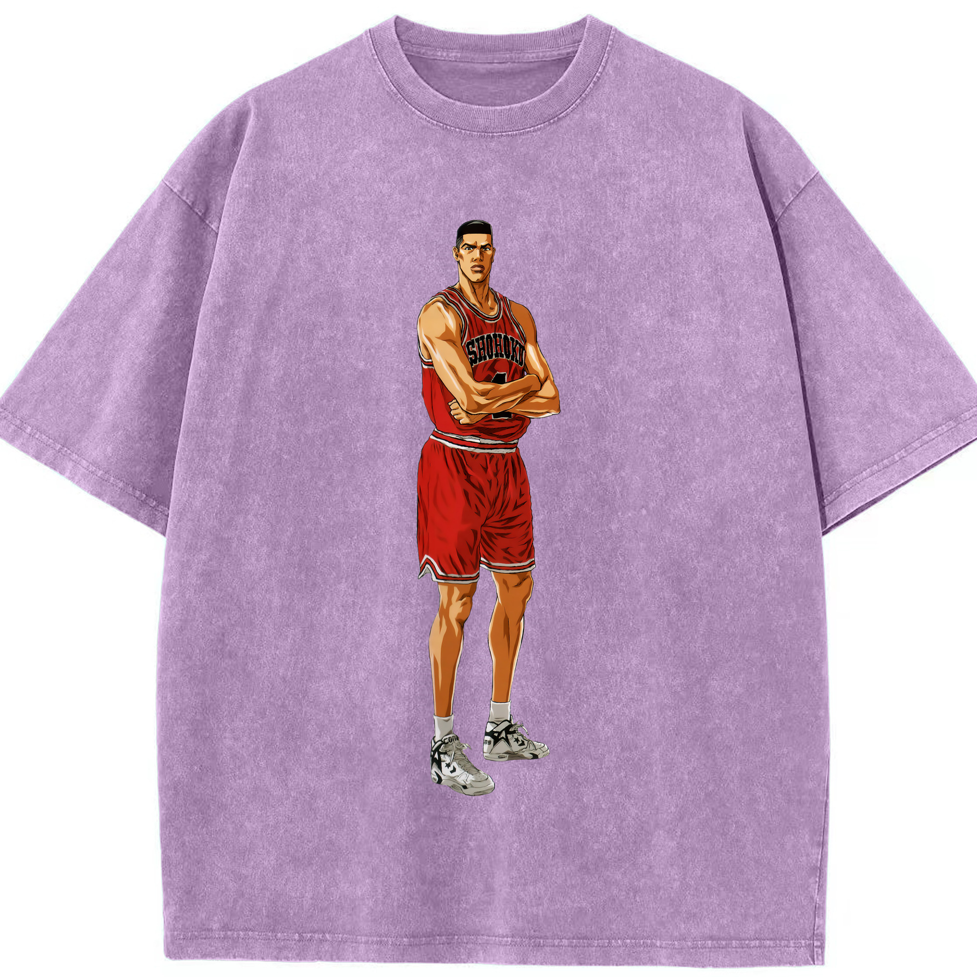 （画像用） SLAM DUNK／スラムダンク 綿100% ヴィンテージ風 半袖Tシャツ（フロントプリント）