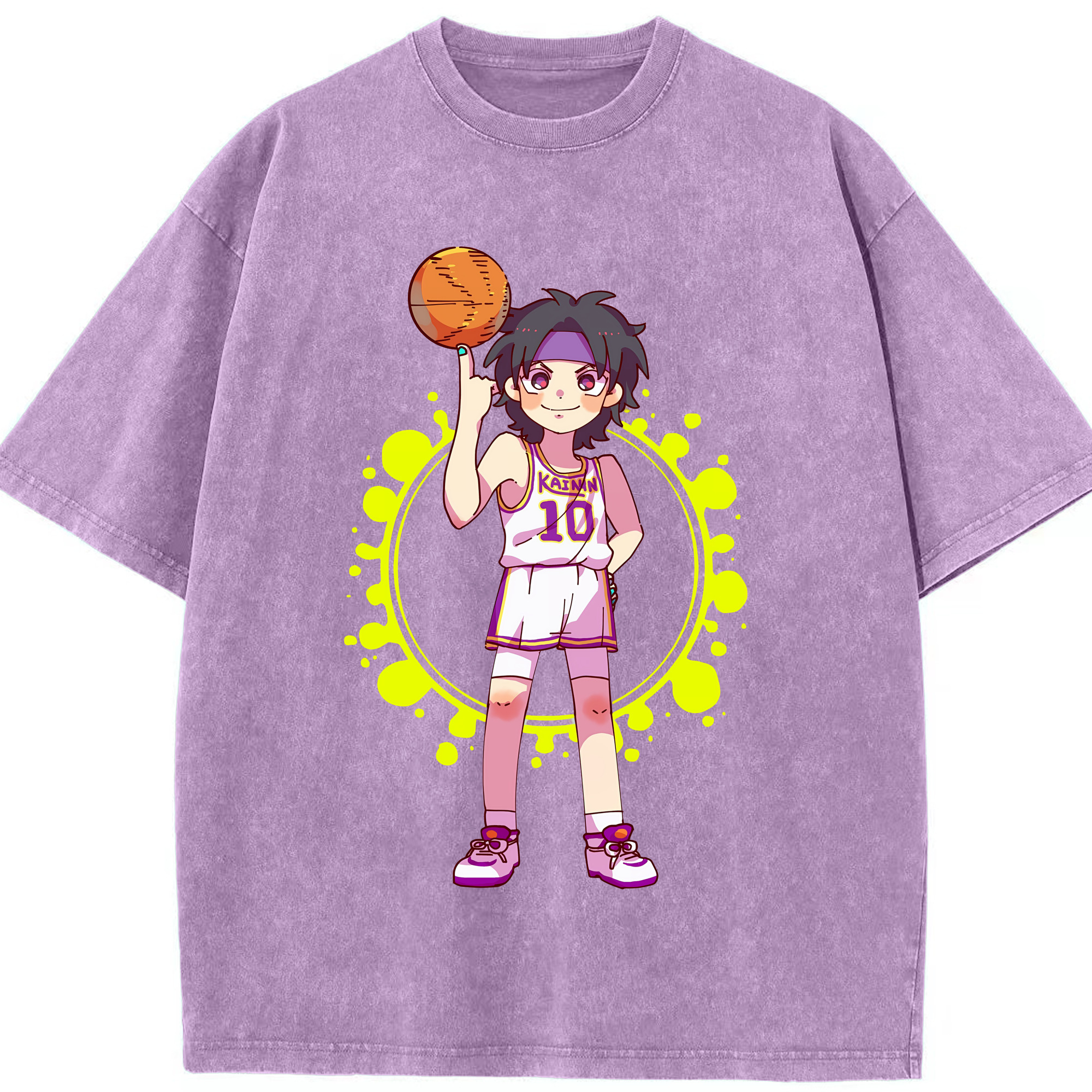 （画像用） SLAM DUNK／スラムダンク 綿100% ヴィンテージ風 半袖Tシャツ（フロントプリント）