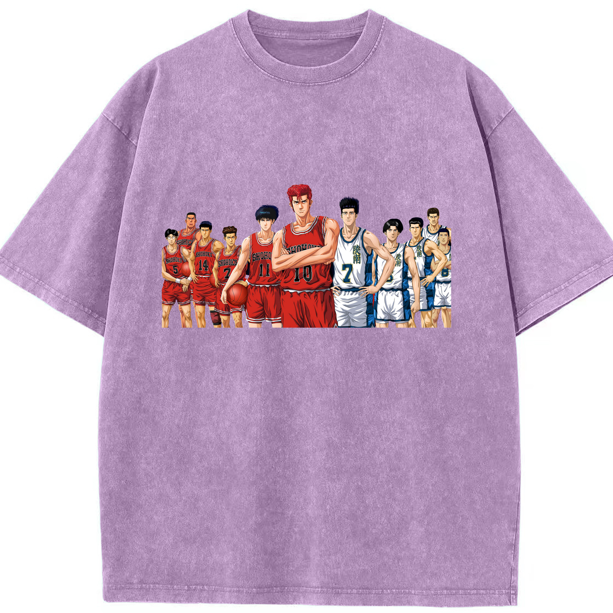（画像用） SLAM DUNK／スラムダンク 綿100% ヴィンテージ風 半袖Tシャツ（フロントプリント）