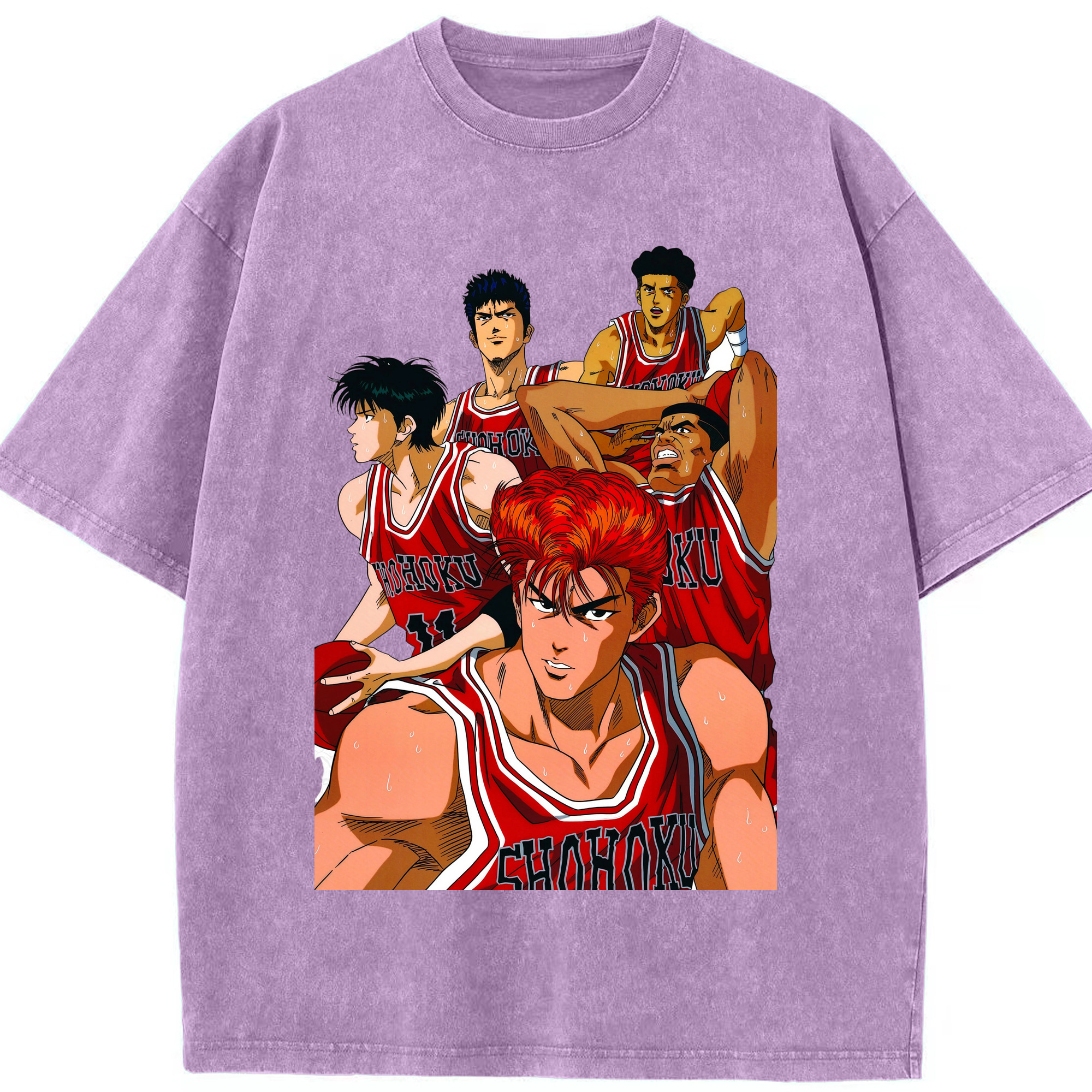 （画像用） SLAM DUNK／スラムダンク 綿100% ヴィンテージ風 半袖Tシャツ（フロントプリント）