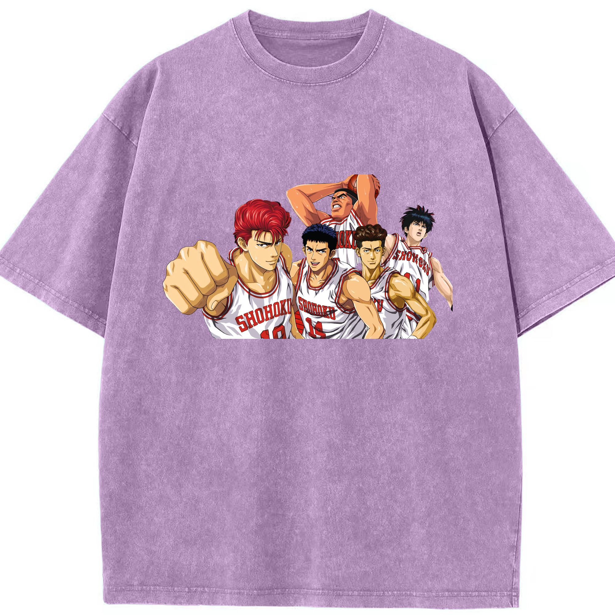（画像用） SLAM DUNK／スラムダンク 綿100% ヴィンテージ風 半袖Tシャツ（フロントプリント）