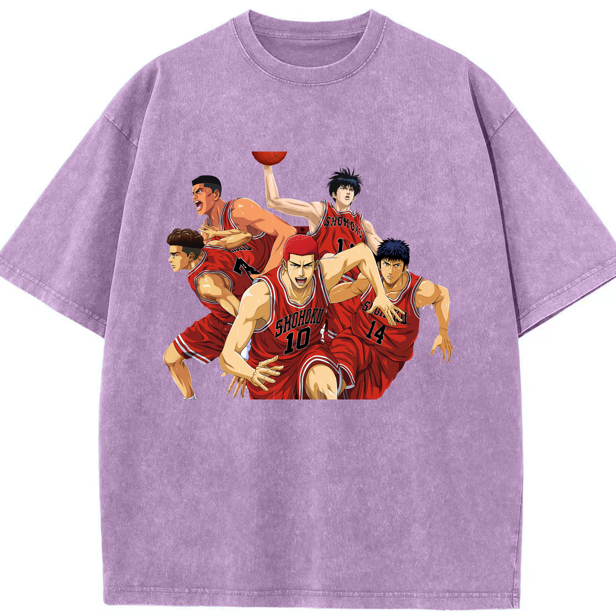 （画像用） SLAM DUNK／スラムダンク 綿100% ヴィンテージ風 半袖Tシャツ（フロントプリント）