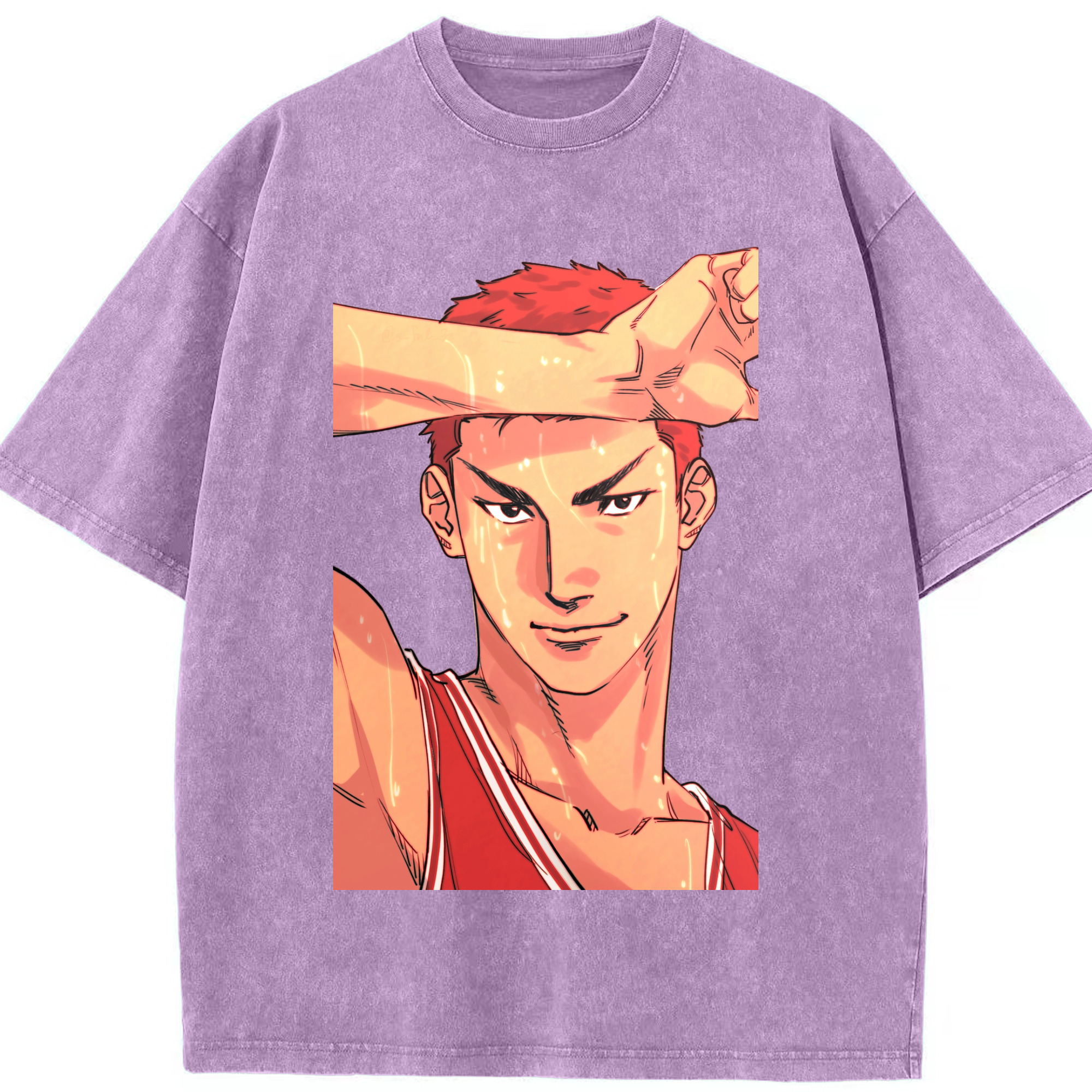 （画像用） SLAM DUNK／スラムダンク 綿100% ヴィンテージ風 半袖Tシャツ（フロントプリント）