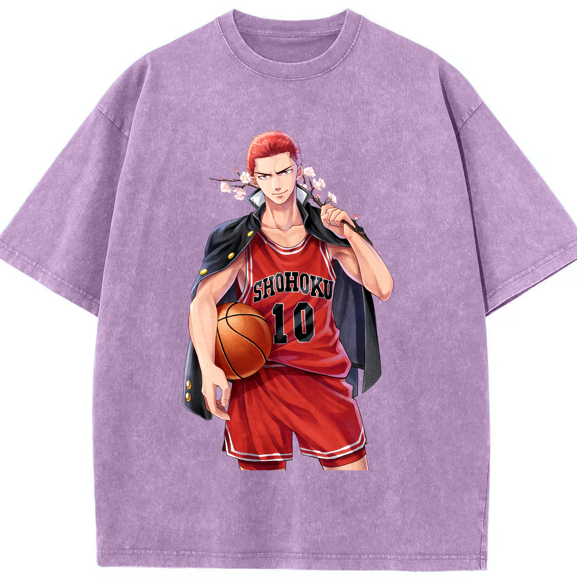 （画像用） SLAM DUNK／スラムダンク 綿100% ヴィンテージ風 半袖Tシャツ（フロントプリント）