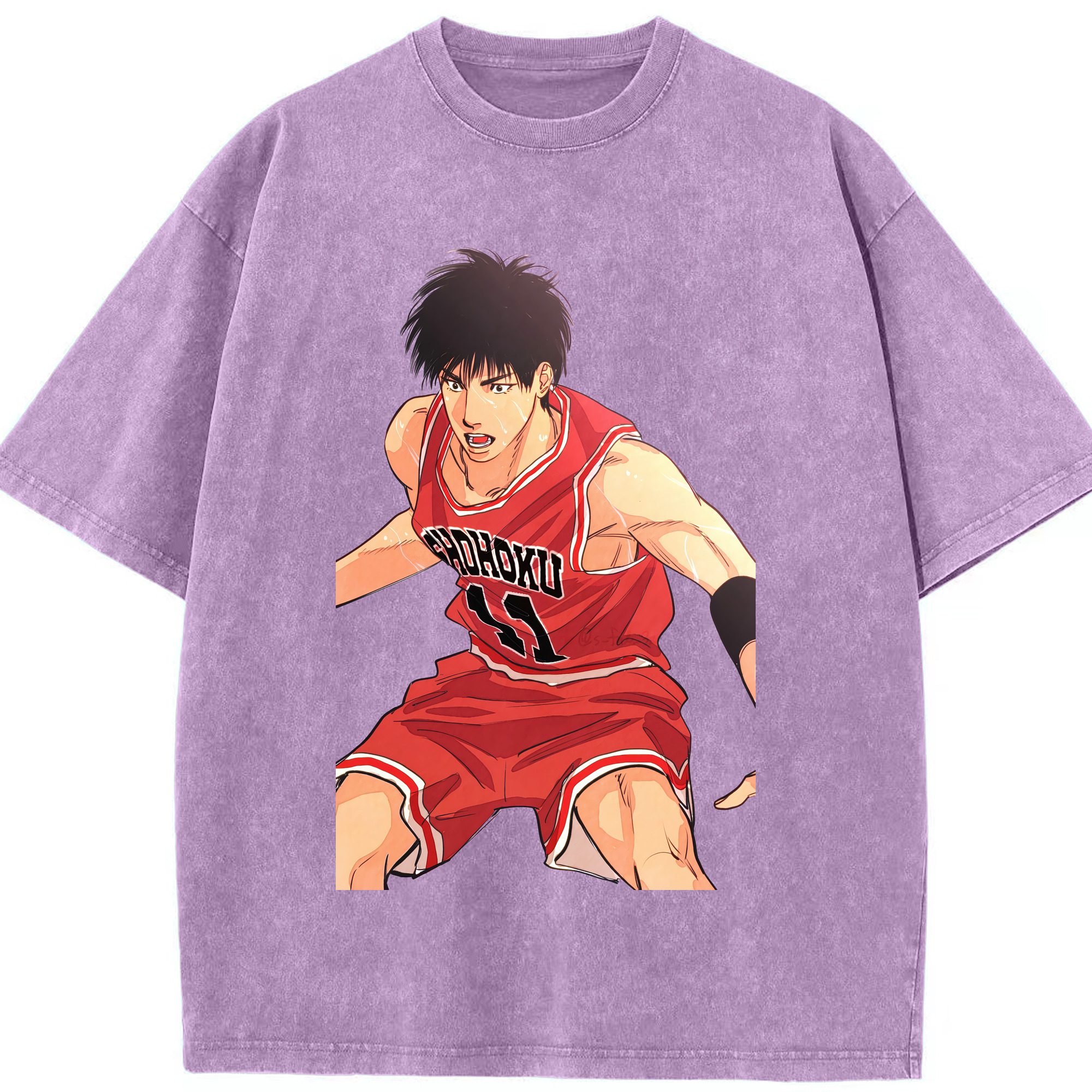 （画像用） SLAM DUNK／スラムダンク 綿100% ヴィンテージ風 半袖Tシャツ（フロントプリント）