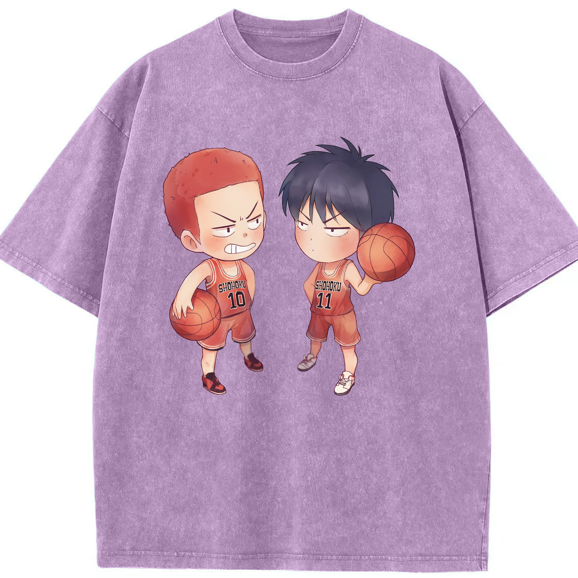 （画像用） SLAM DUNK／スラムダンク 綿100% ヴィンテージ風 半袖Tシャツ（フロントプリント）