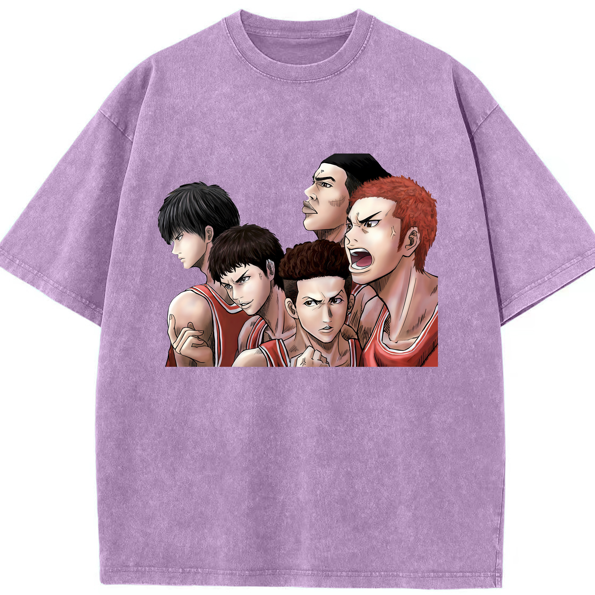 （画像用） SLAM DUNK／スラムダンク 綿100% ヴィンテージ風 半袖Tシャツ（フロントプリント）