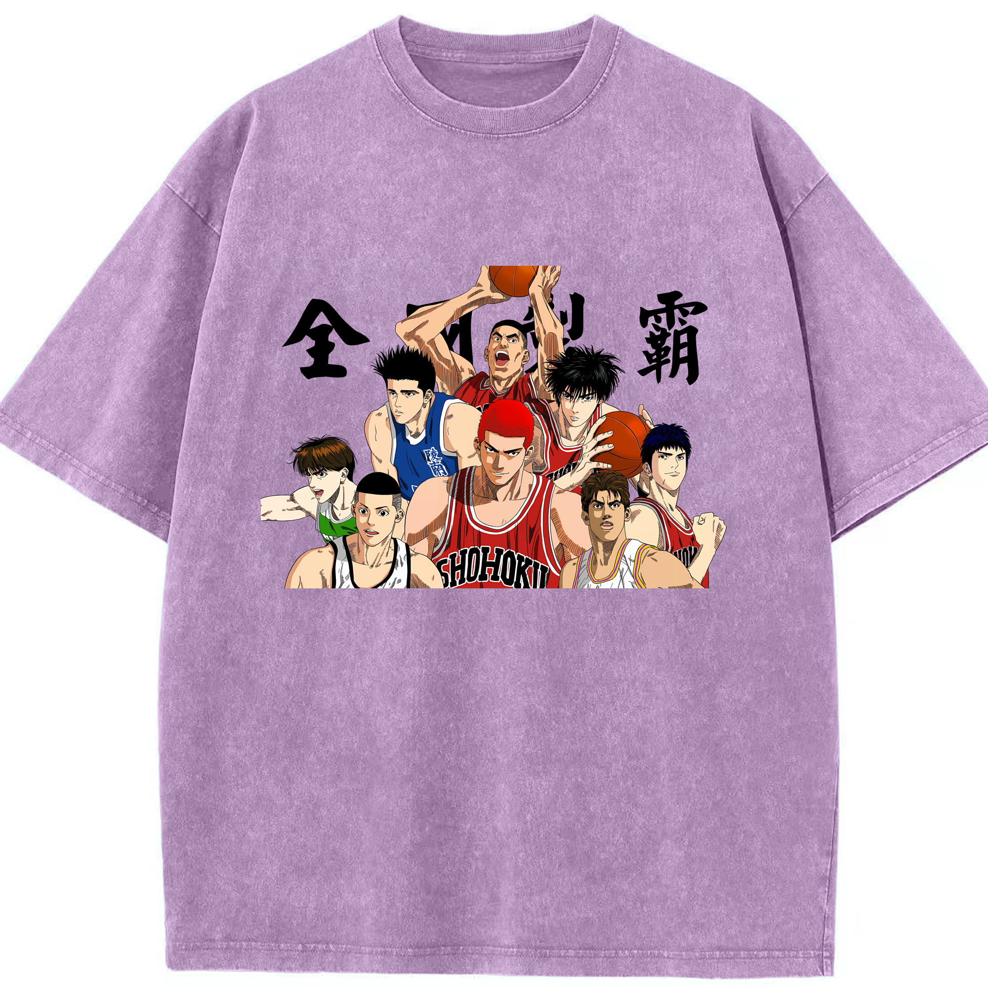 （画像用） SLAM DUNK／スラムダンク 綿100% ヴィンテージ風 半袖Tシャツ（フロントプリント）