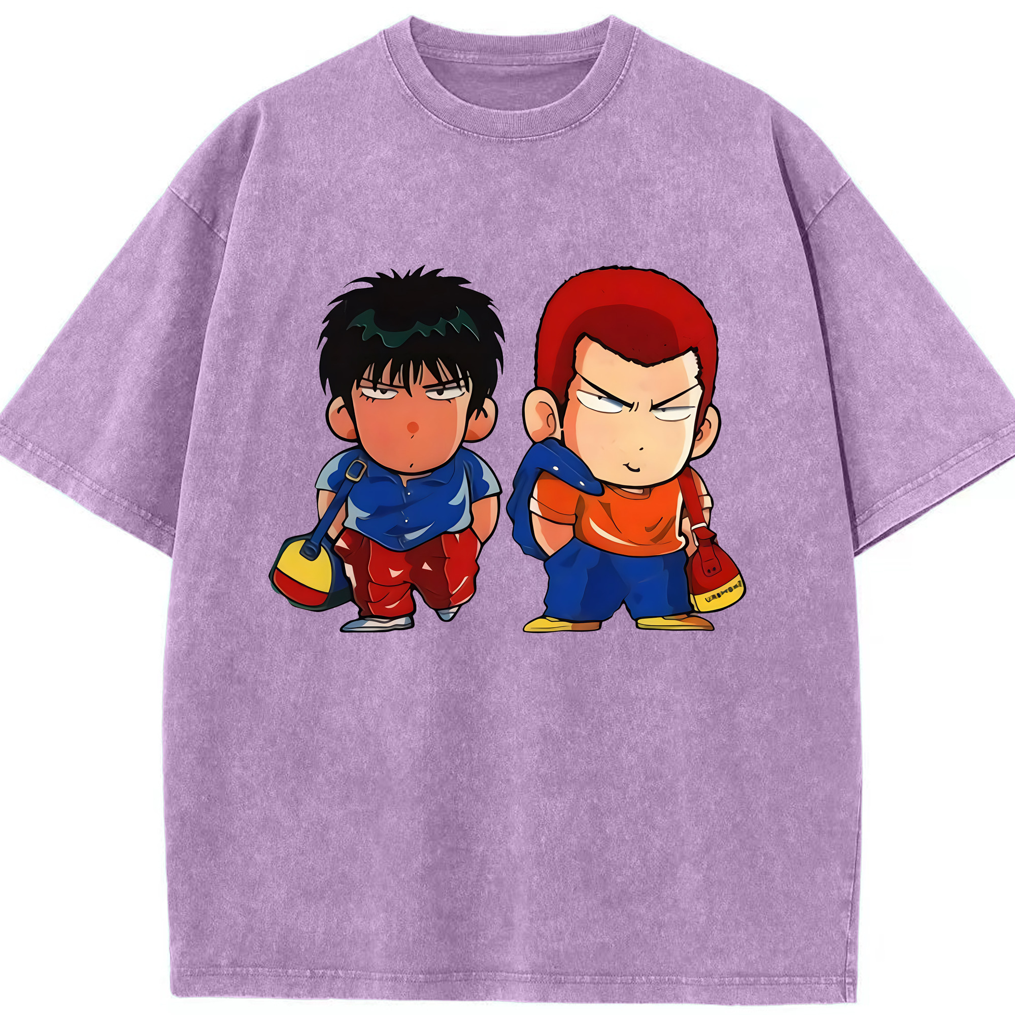 （画像用） SLAM DUNK／スラムダンク 綿100% ヴィンテージ風 半袖Tシャツ（フロントプリント）