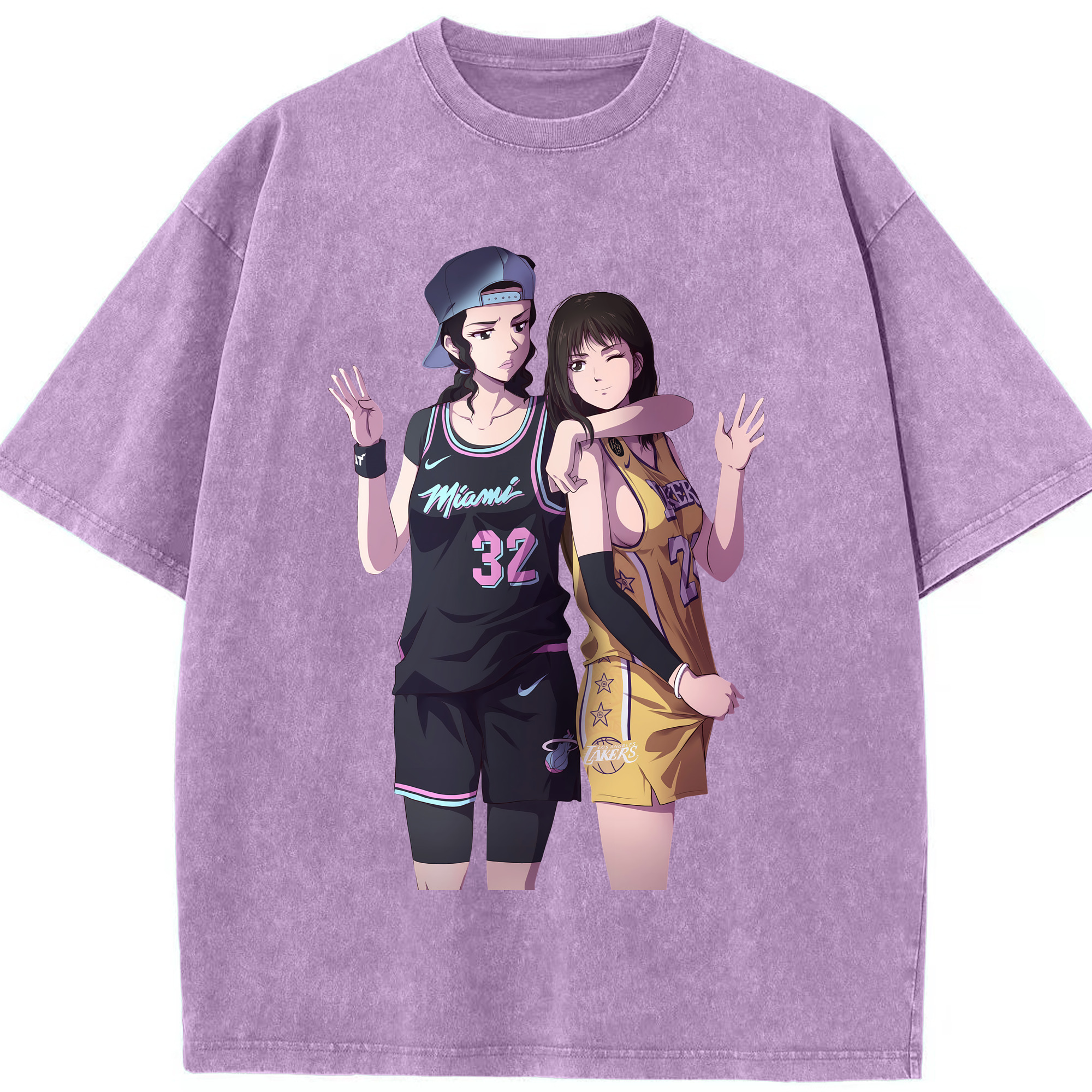 （画像用） SLAM DUNK／スラムダンク 綿100% ヴィンテージ風 半袖Tシャツ（フロントプリント）