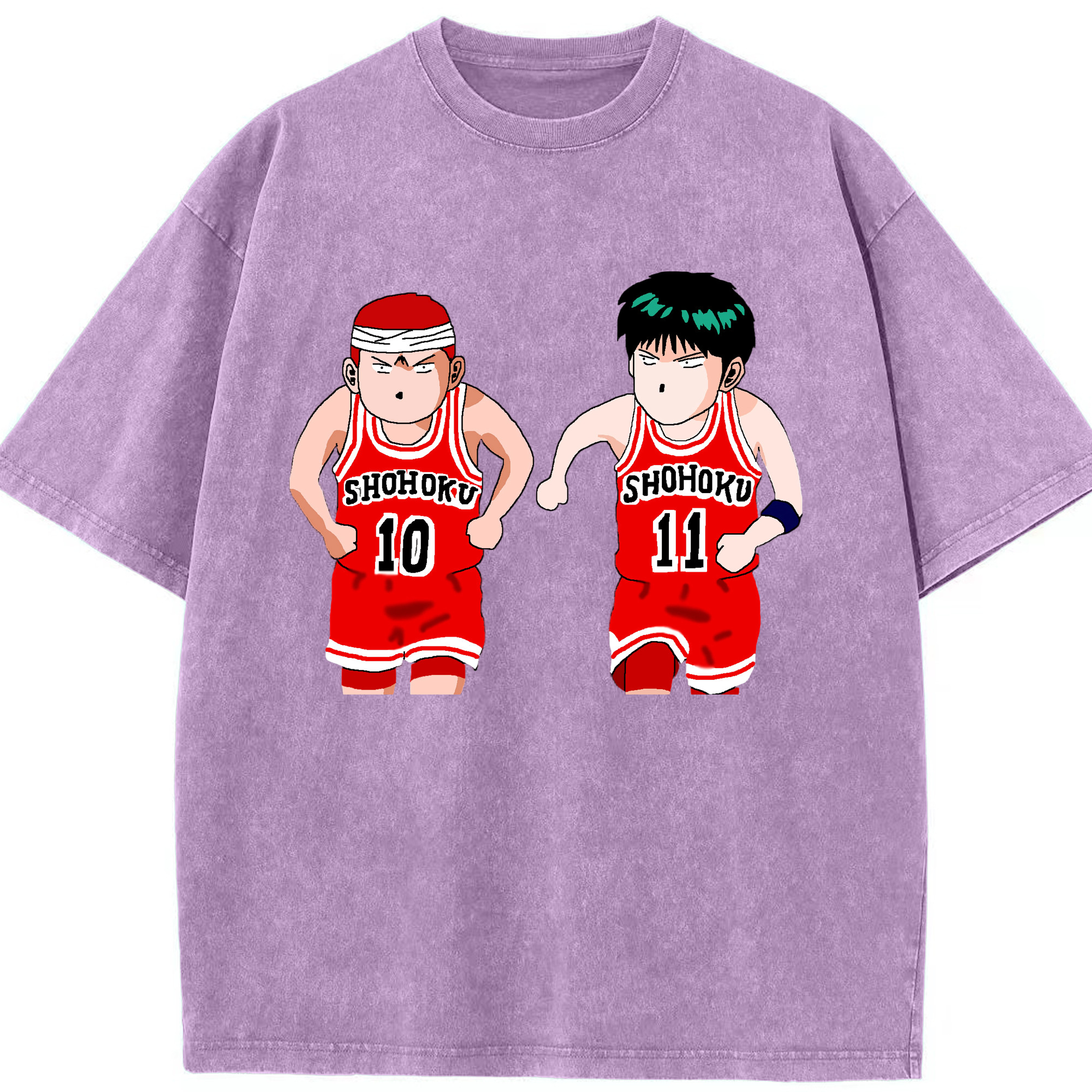 （画像用） SLAM DUNK／スラムダンク 綿100% ヴィンテージ風 半袖Tシャツ（フロントプリント）