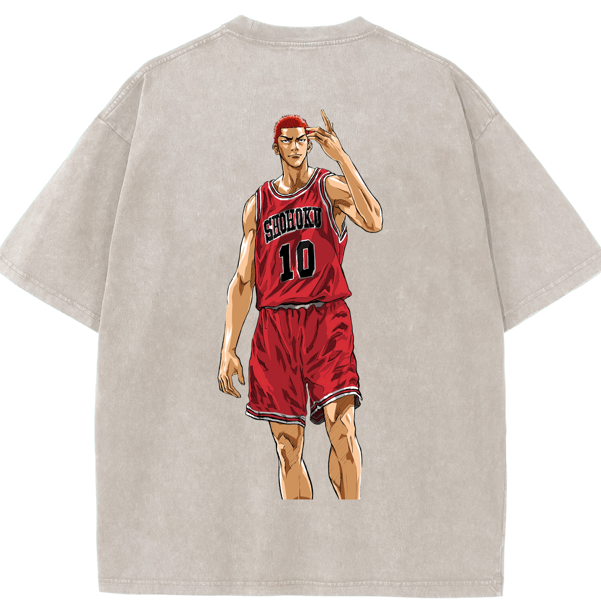 （画像用） SLAM DUNK／スラムダンク 綿100% ヴィンテージ風 半袖Tシャツ（背面プリント）