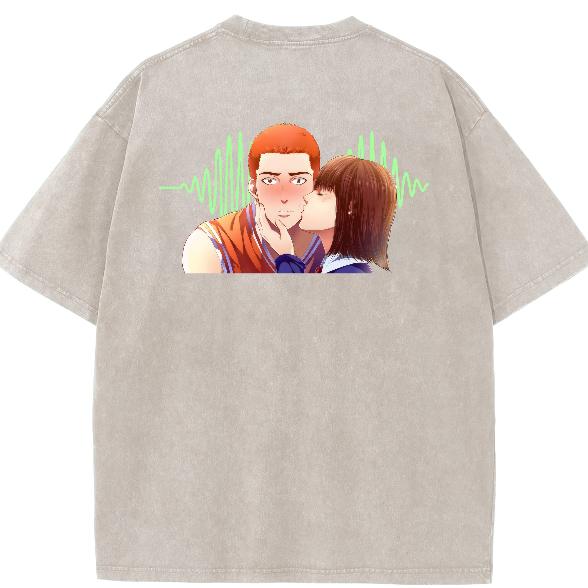 （画像用） SLAM DUNK／スラムダンク 綿100% ヴィンテージ風 半袖Tシャツ（背面プリント）