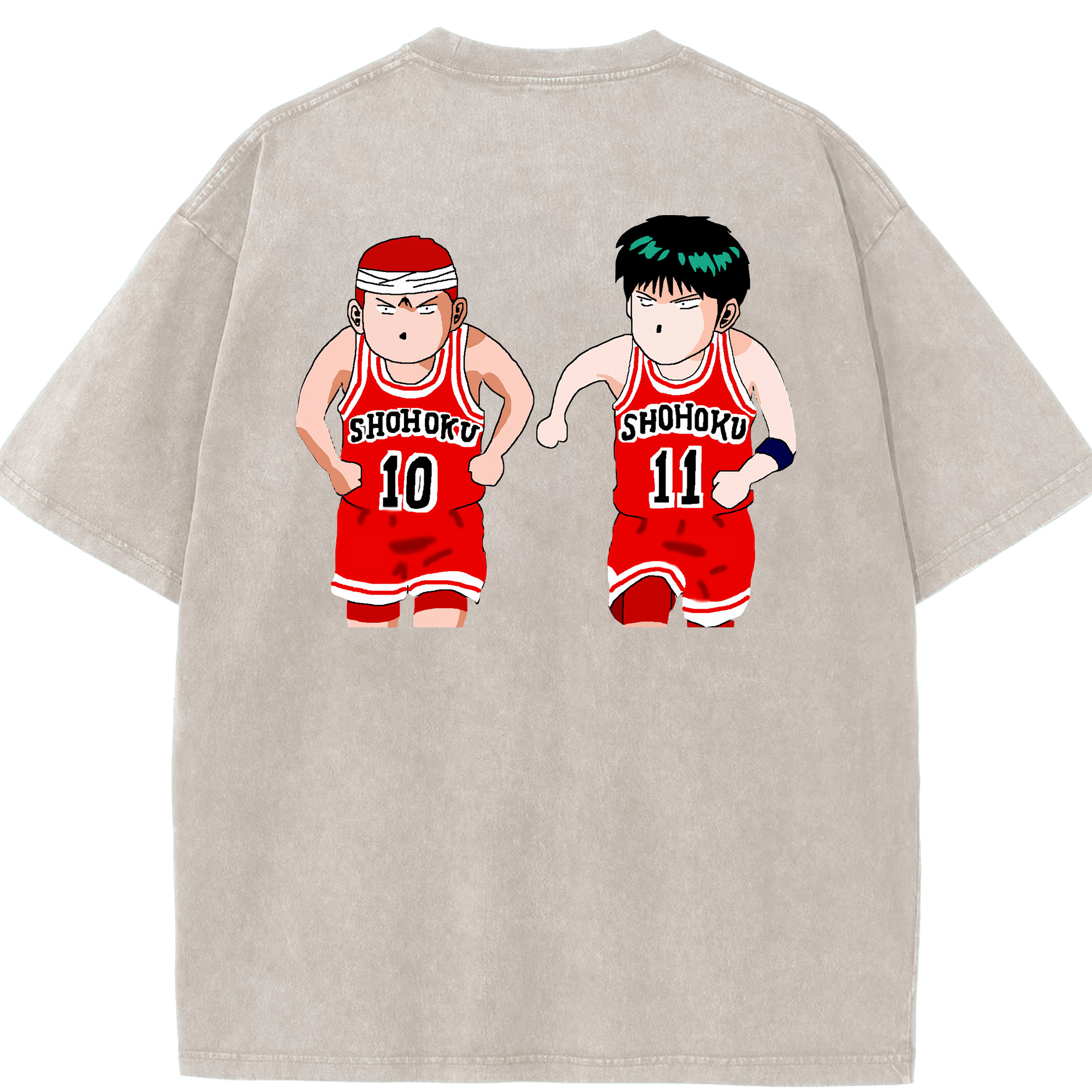 （画像用） SLAM DUNK／スラムダンク 綿100% ヴィンテージ風 半袖Tシャツ（背面プリント）